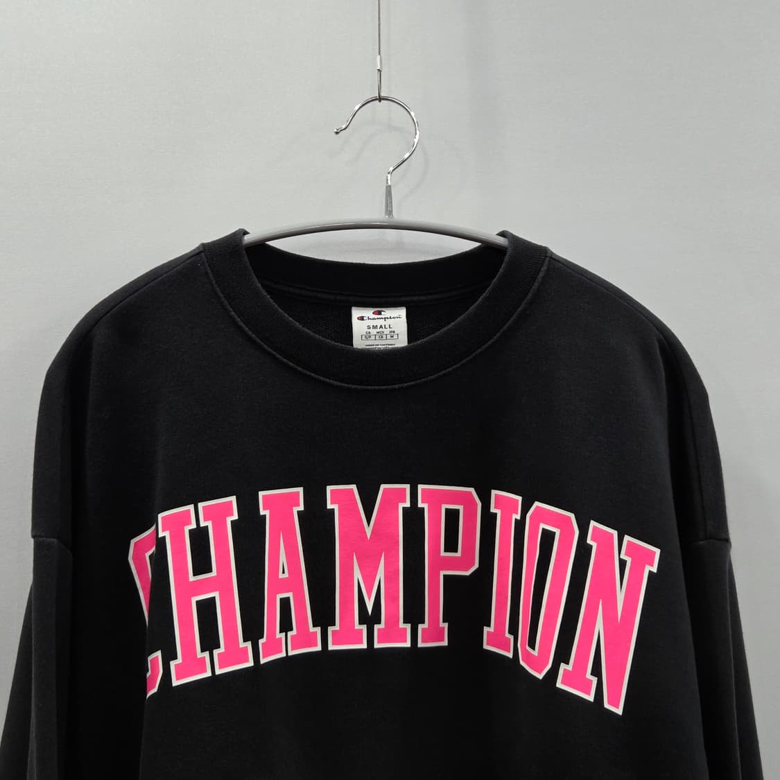 챔피온 우먼 스펠로고 프린팅 크롭 맨투맨 S 상품이미지2