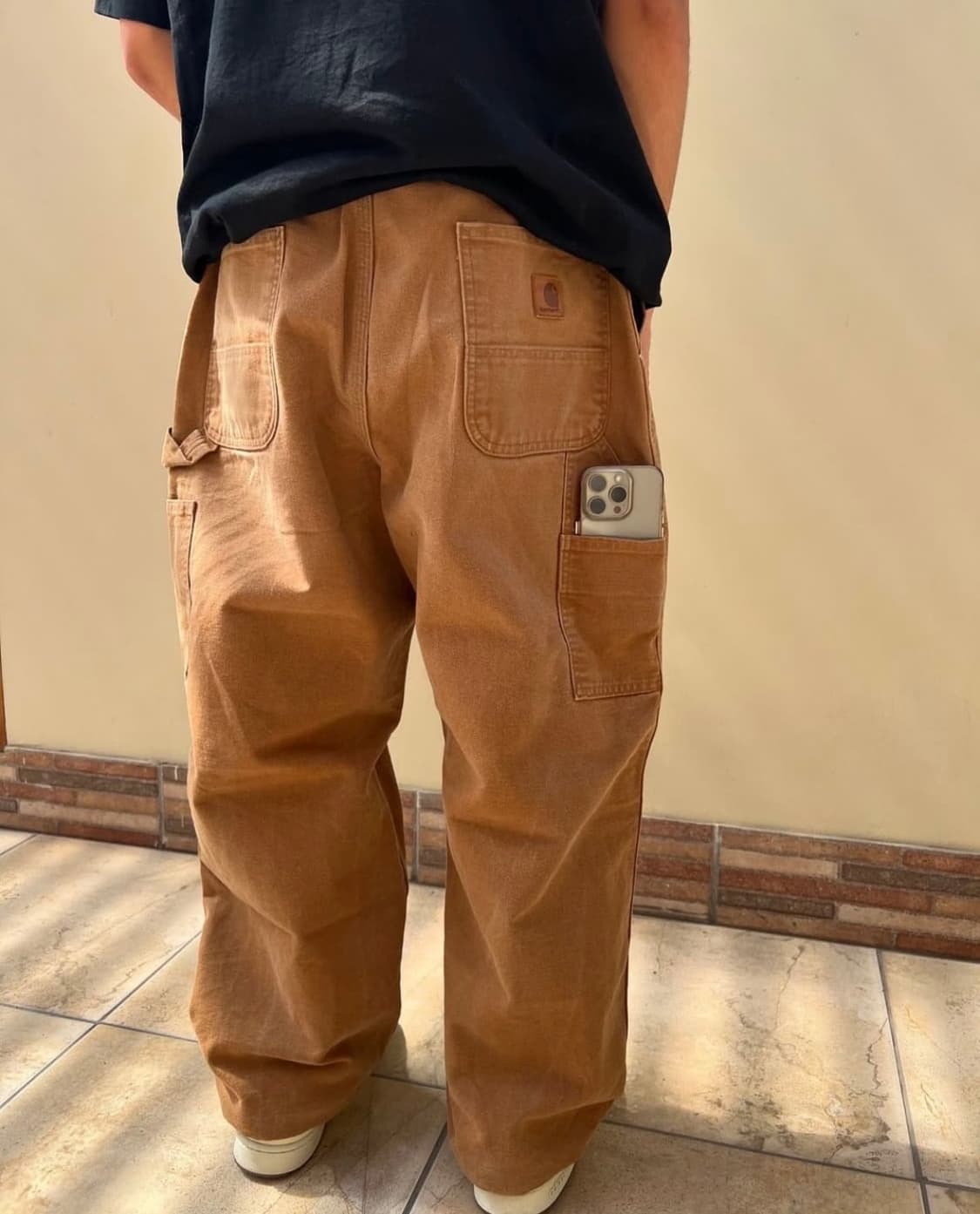빈티지 칼하트 B11 BRN 싱글니 카펜터 팬츠 상품이미지1