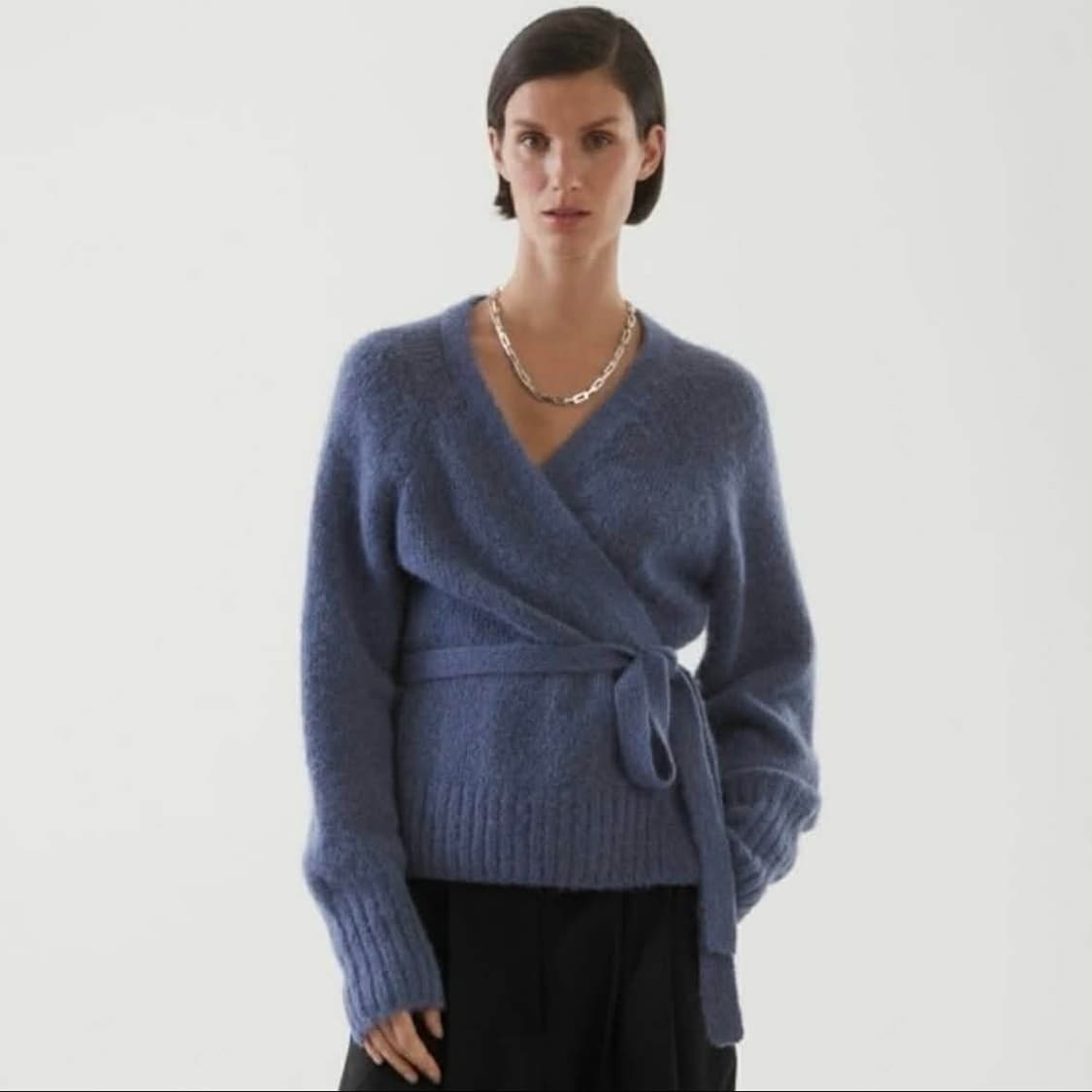 [S] 코스 랩 니트 알파카 울 가디건 상품이미지2