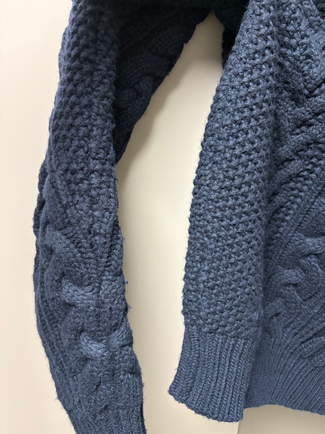 월스와일무브먼트 헤비 케이블 스웨터 (Navy) 1사이즈 상품이미지4