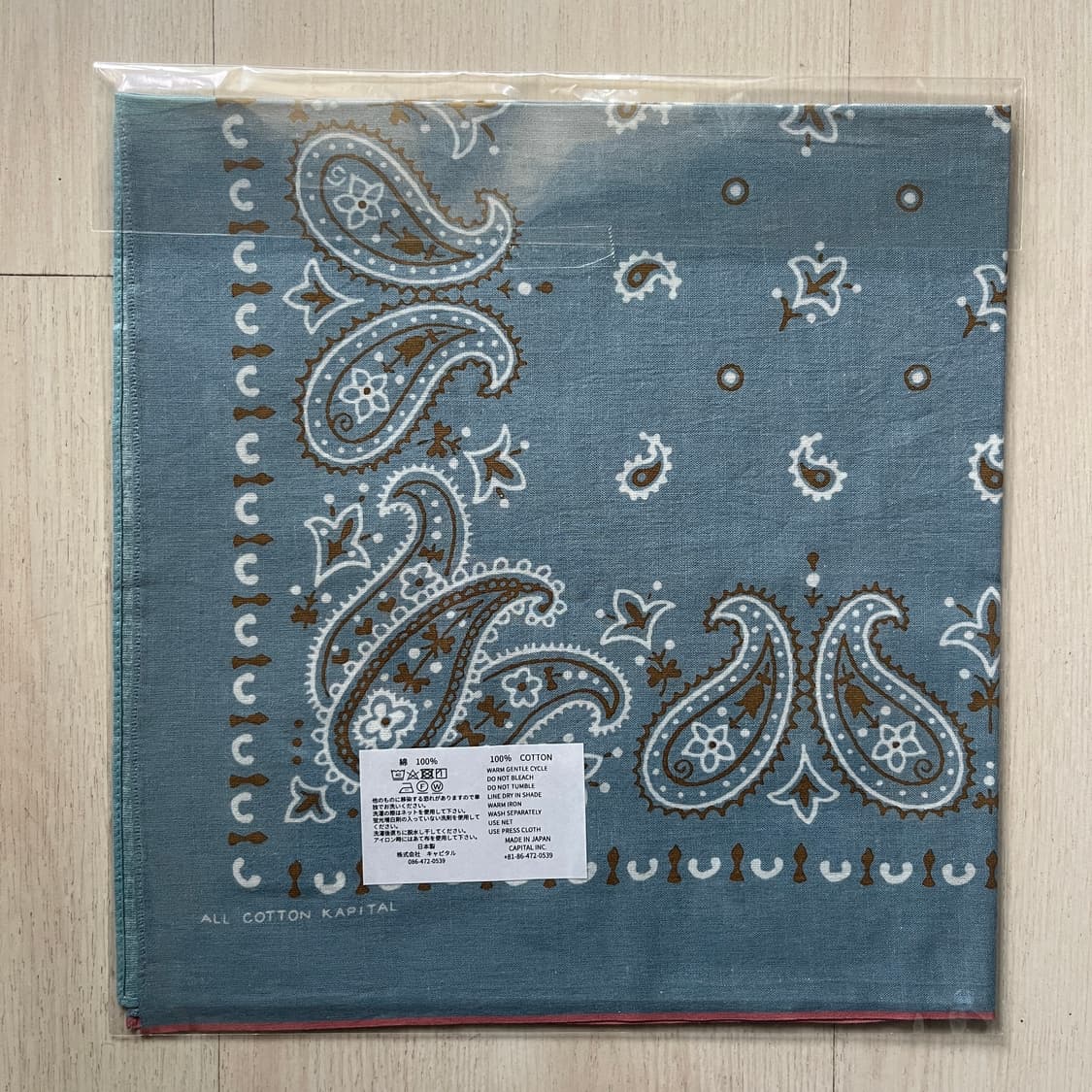 (새상품) 캐피탈 패스트컬러 셀비지 반다나 페이즐리 패치워크 카키 색소폰 상품이미지2