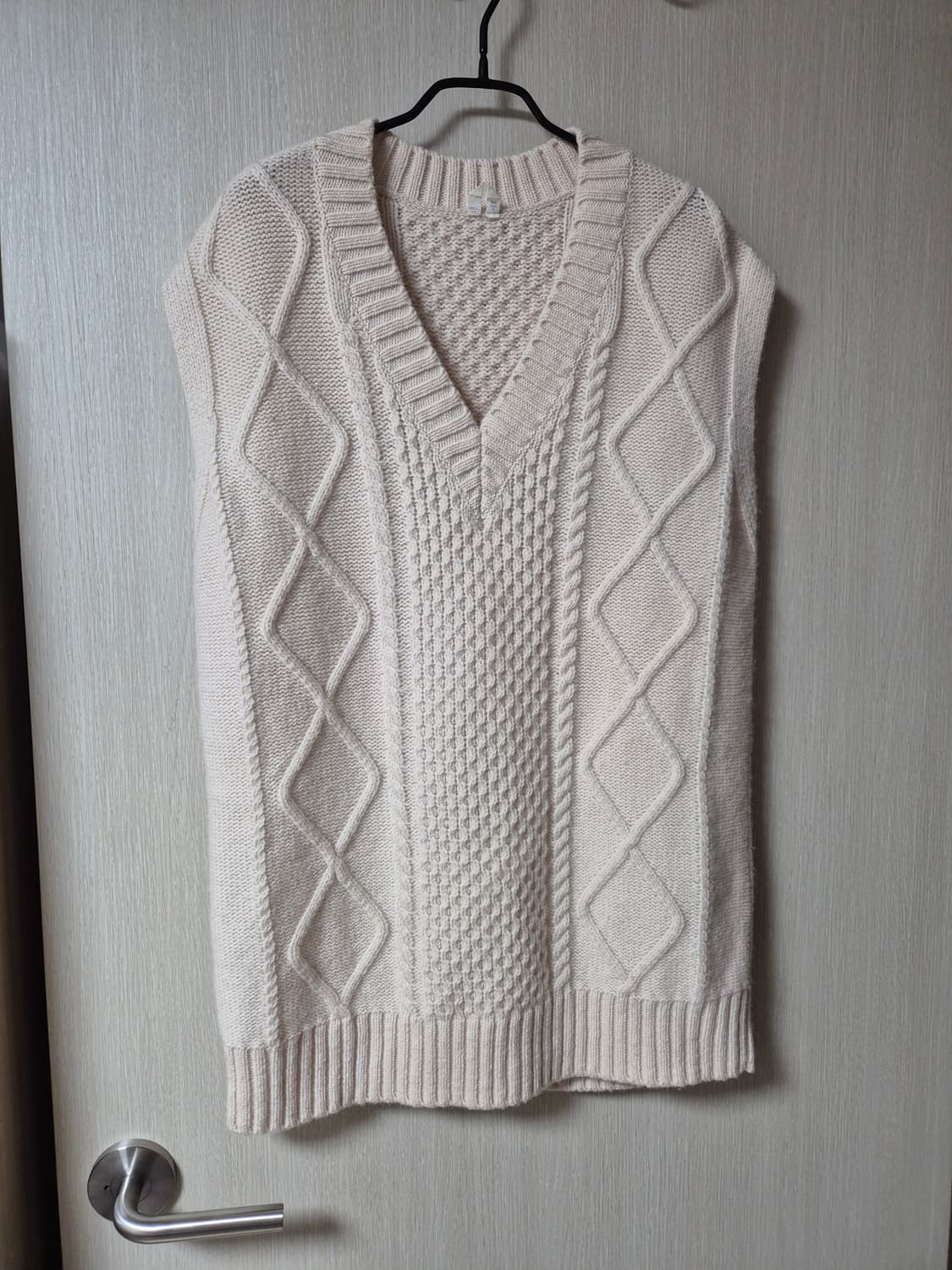 아르켓 케이블 니트 베스트 오버핏 조끼 xs 상품이미지1