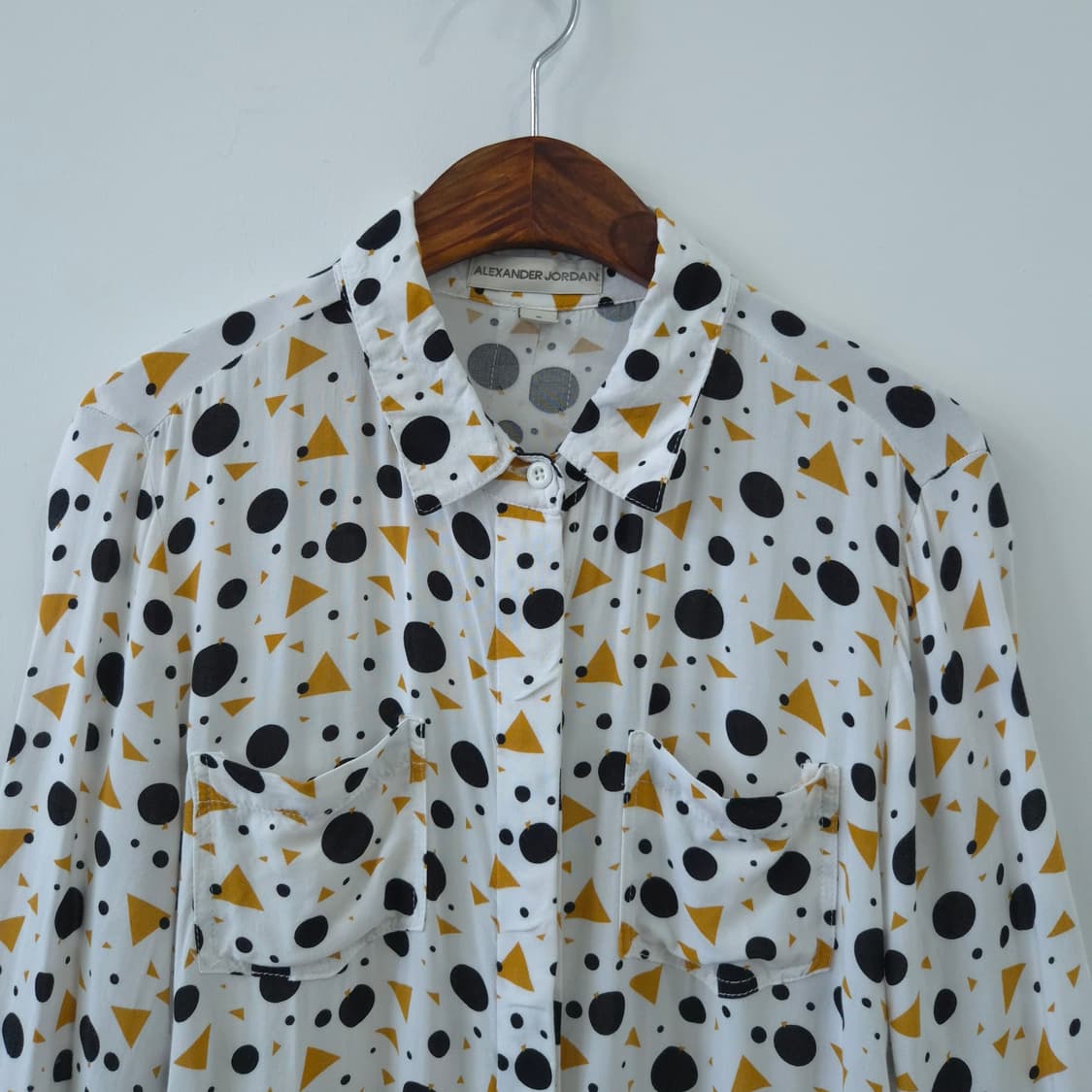 Alexander Jordan 도트&트라이앵글 패턴 셔츠 블라우스 상품이미지3