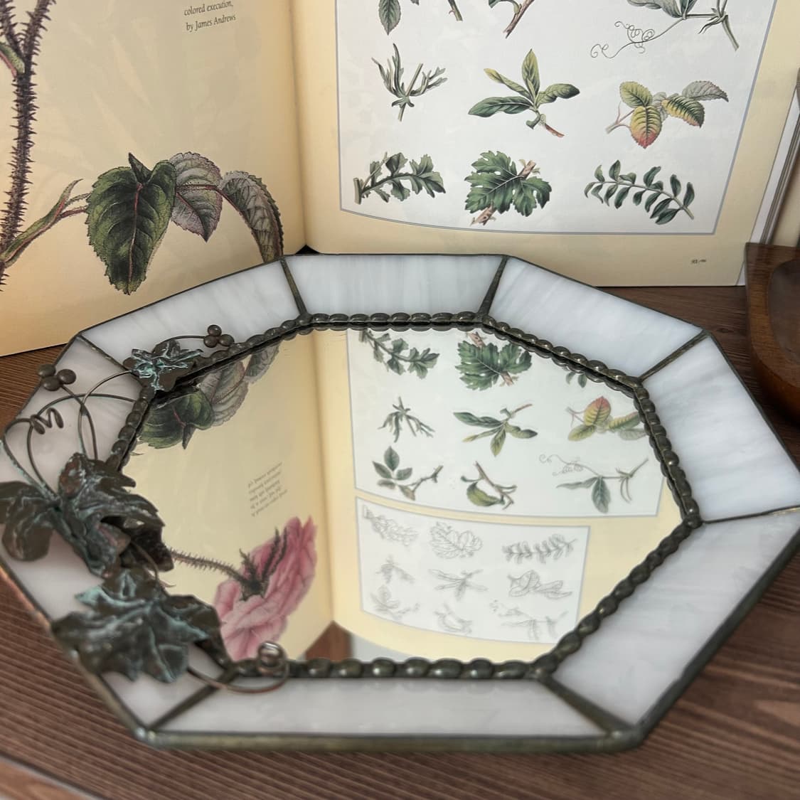 미국 빈티지 스테인드글라스 거울 장식 상품이미지7