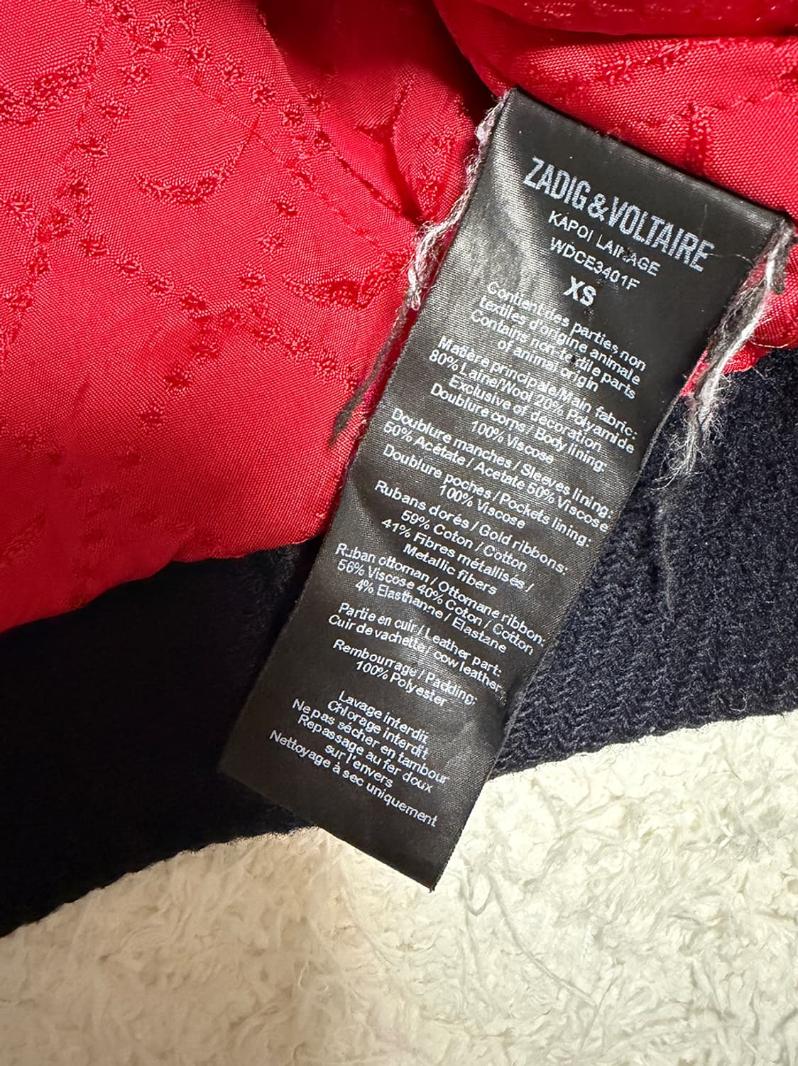 쟈딕앤볼테르 울 집업 밀리터리 자켓 상품이미지7