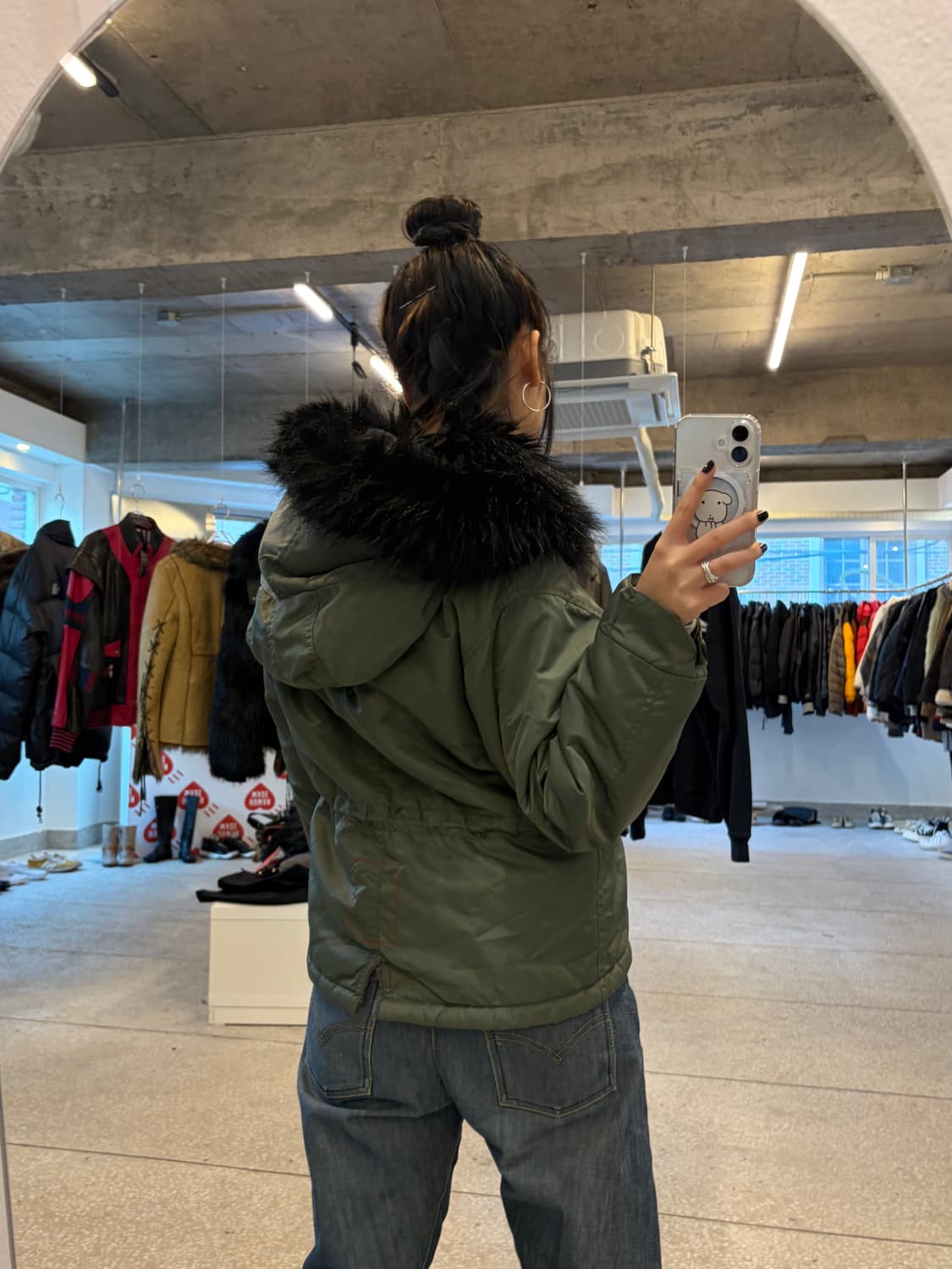 my name is Chloe Fur Trim Hooded Jacket 상품이미지2