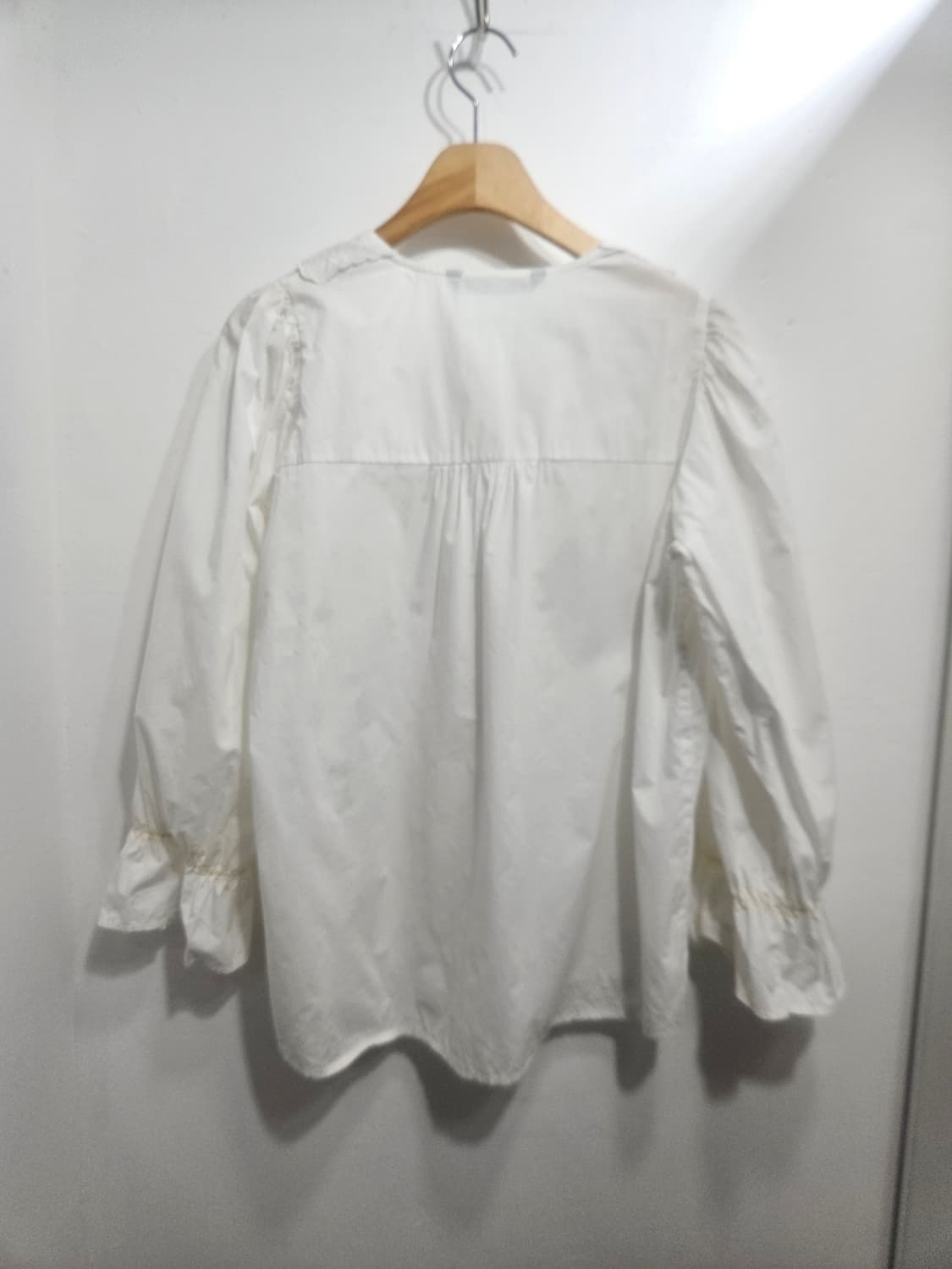 자라(ZARA) 레이스 카라 코튼 로맨틱 블라우스 M 상품이미지9