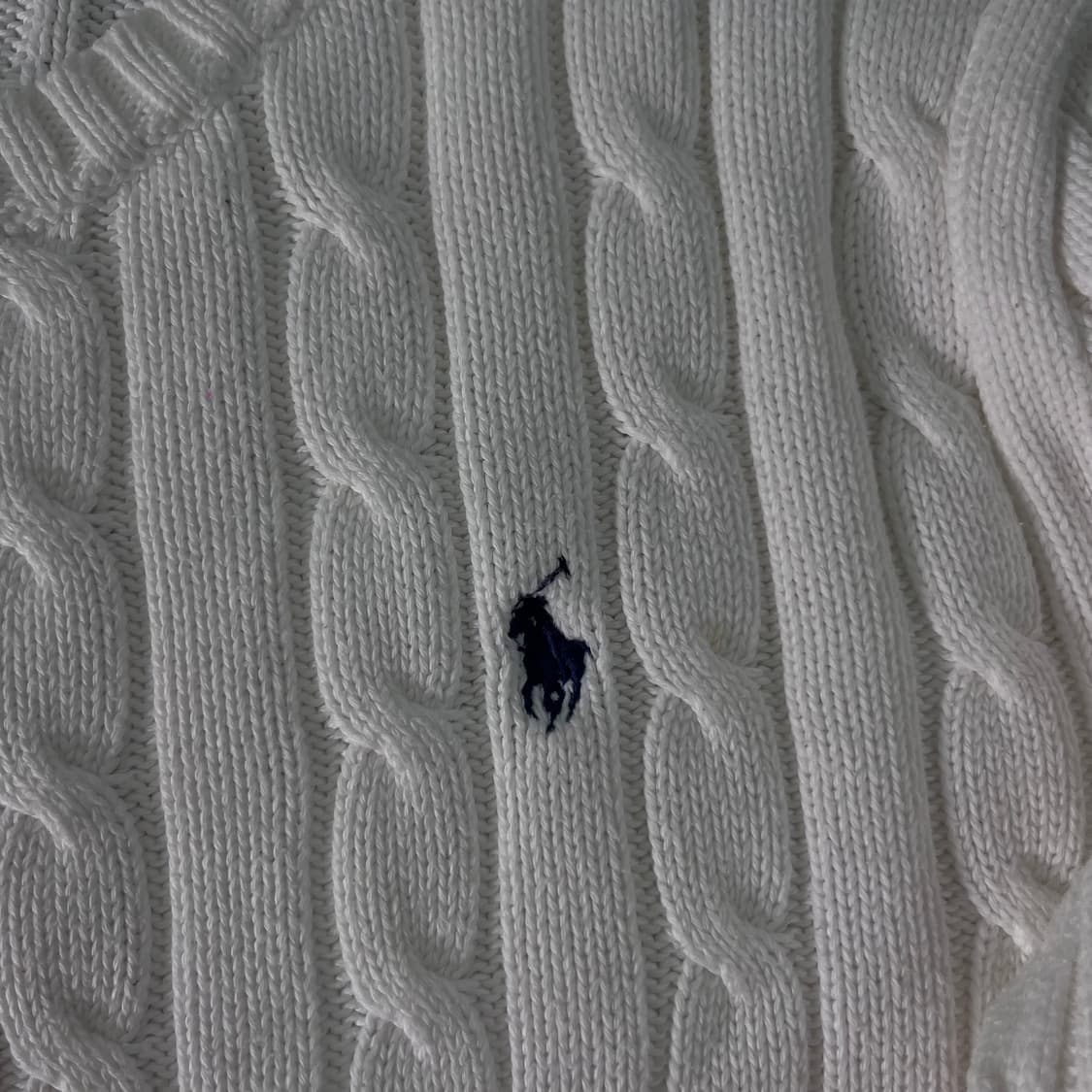 W 95 폴로랄프로렌 꽈배기 화이트 니트 상품이미지2