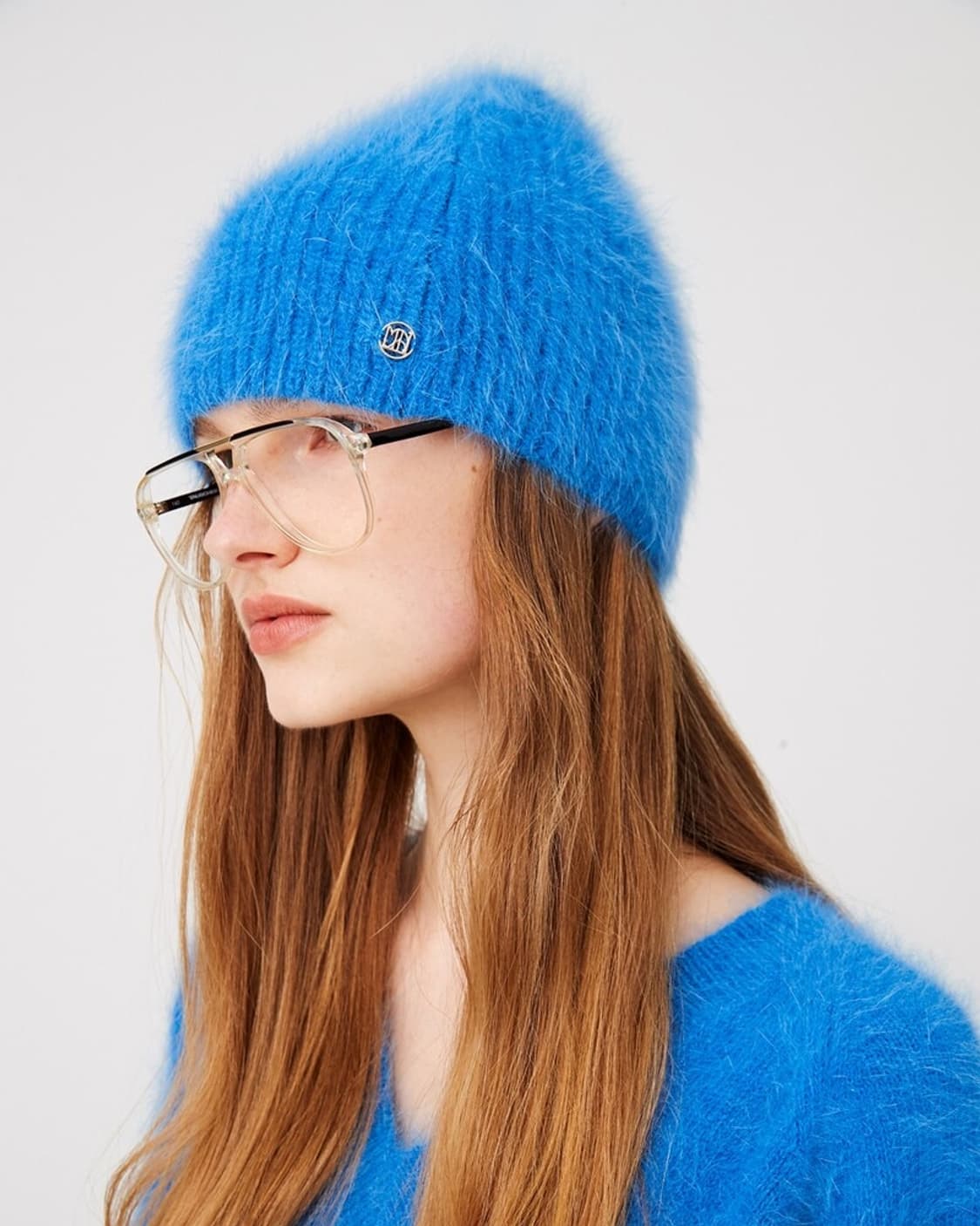 [OS] 문선 프리미엄 앙고라 비니 바이스 블루 상품이미지1