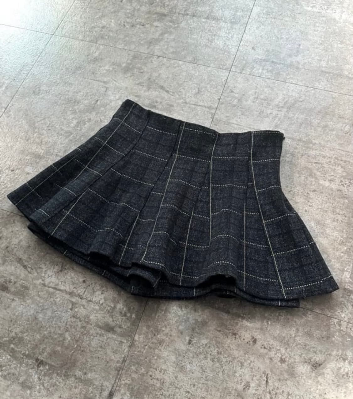 체크 플리츠 긱시크 라떼갸루 스커트 모리걸 상품이미지2