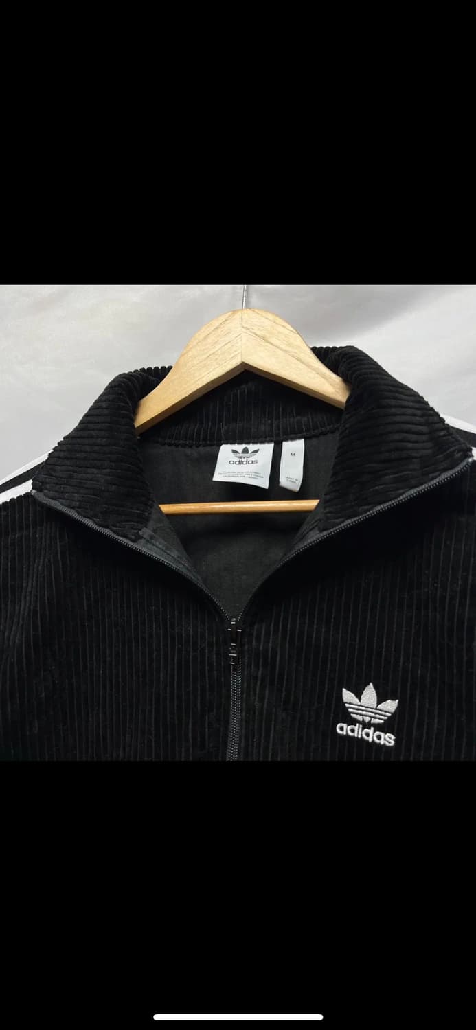 [정품/M] 아디다스 유로파 벨벳 와플 블랙 트랙탑/져지 상품이미지4