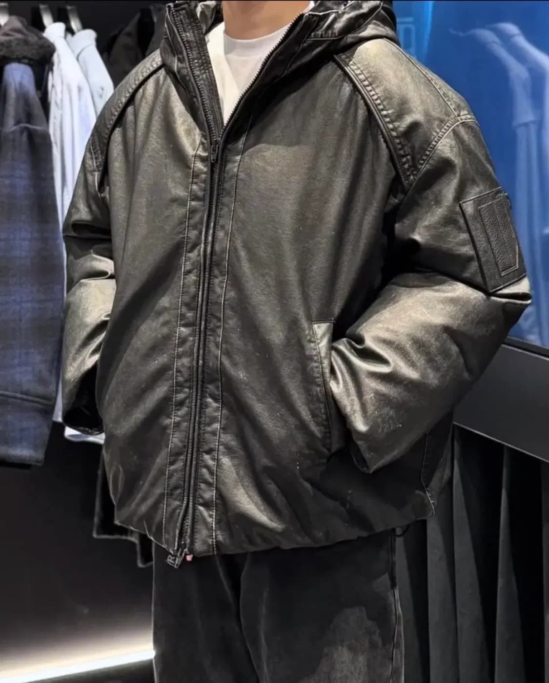 준지 24FW 209만 가죽 시어링 패딩 봄버 상품이미지5