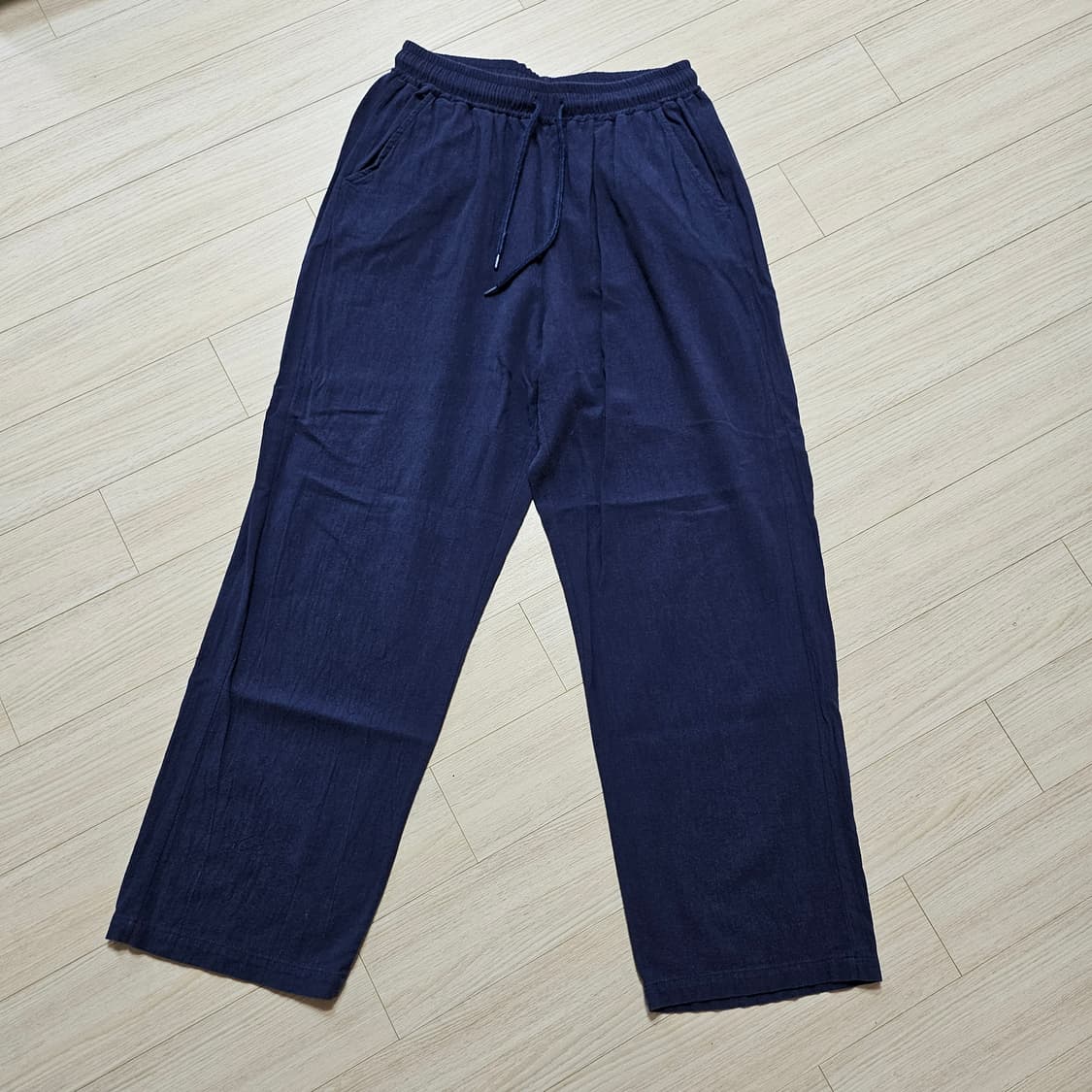 네이비 린넨바지 일자바지  L사이즈 상품이미지1