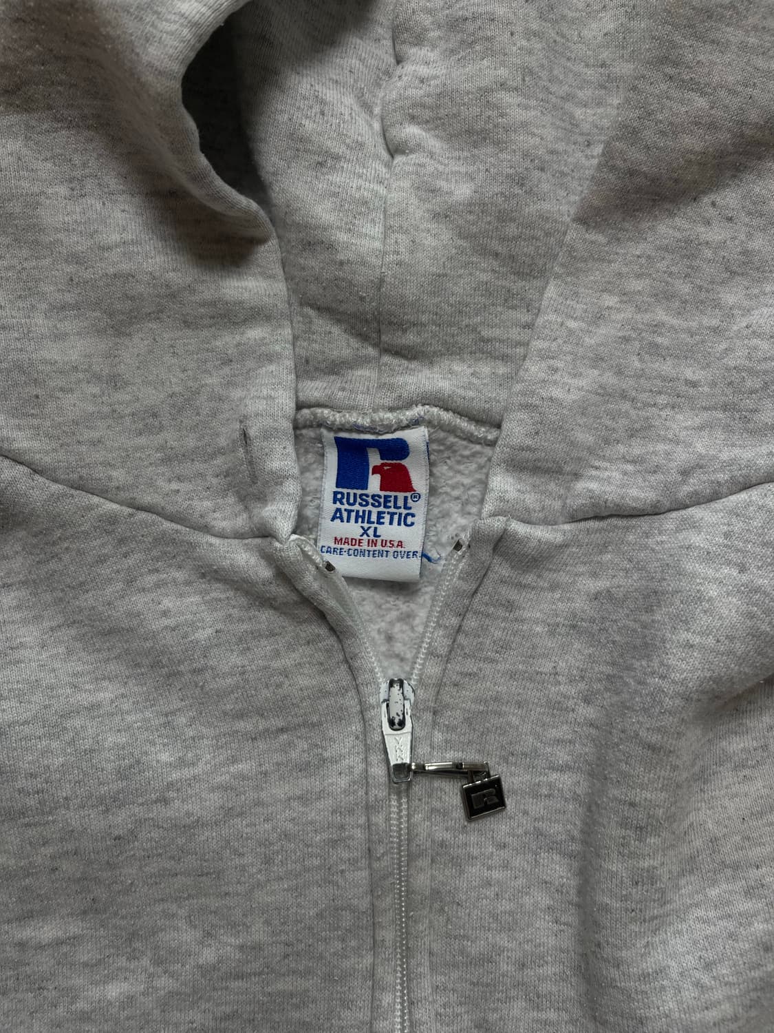 빈티지 USA 러셀 후드집업 XL 라이트 그레이 상품이미지3