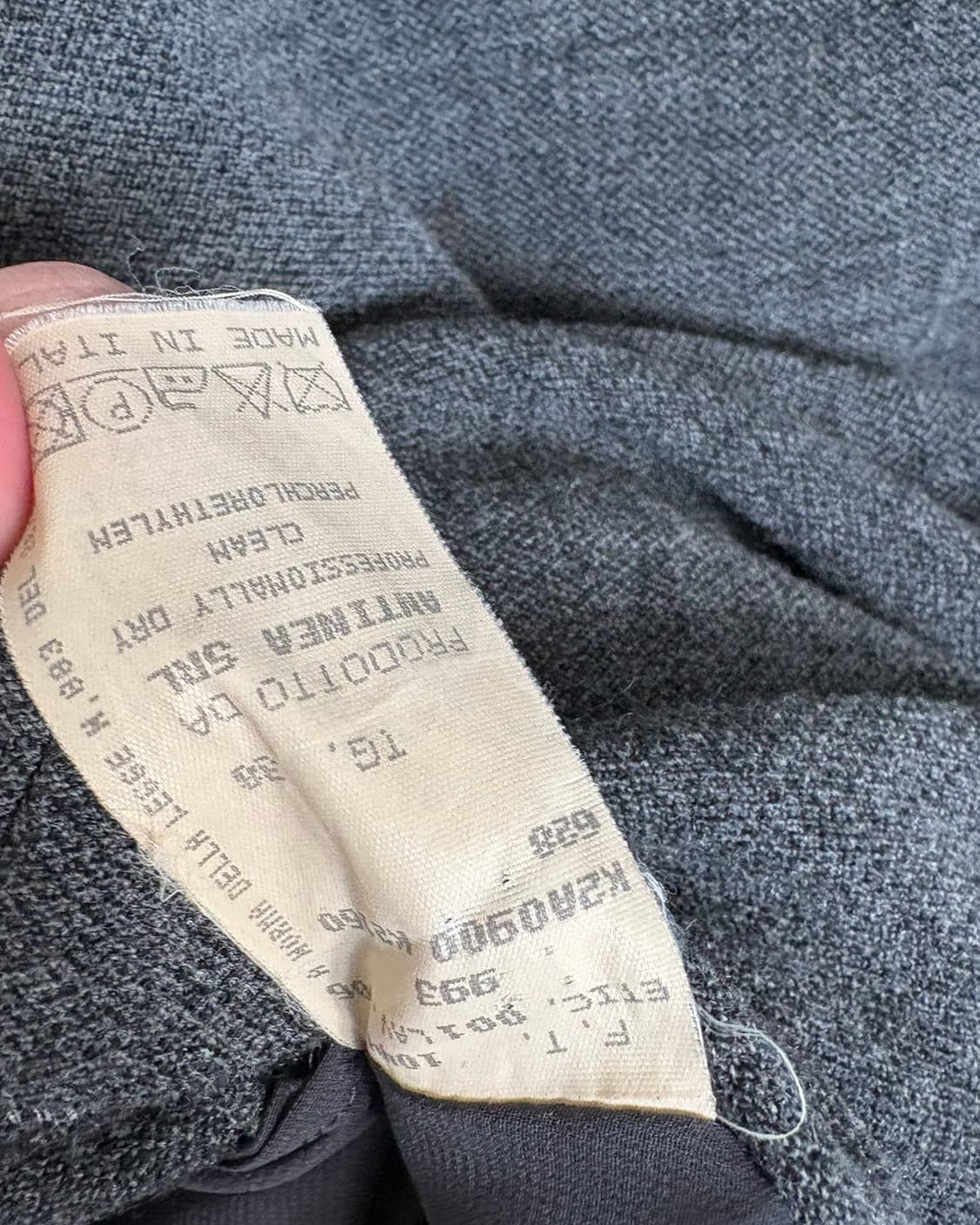 80s 엠포리오 아르마니 쿨그레이 울 원피스 상품이미지9