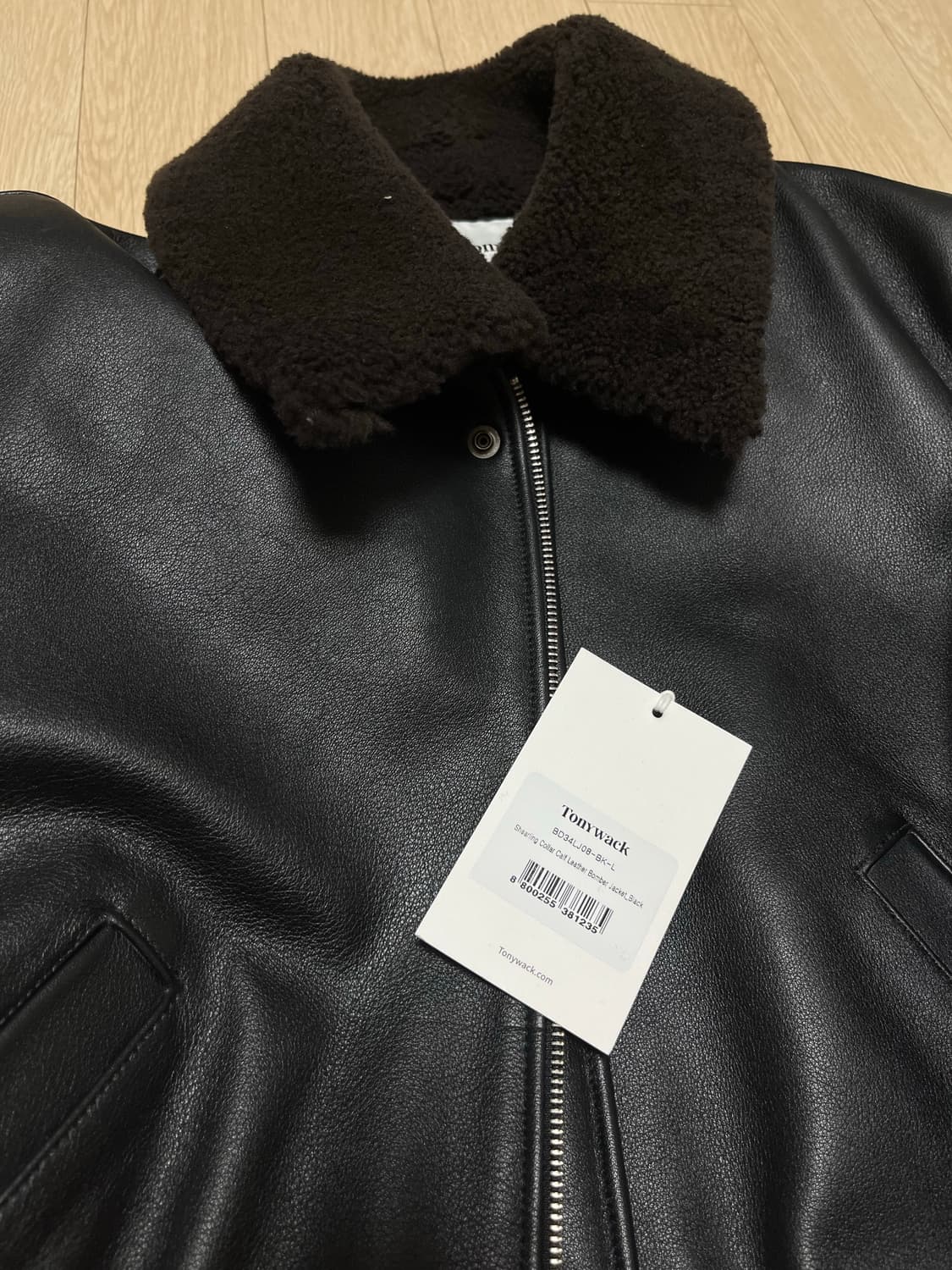 토니웩 시어링 레더 봄버 자켓 L 사이즈 상품이미지1