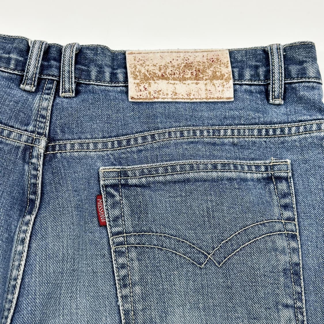 36 미쏘니 MISSONI 루즈핏 세미 와이드 데님팬츠 상품이미지5