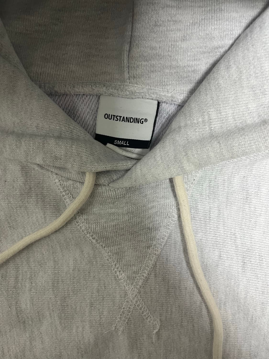 아웃스탠딩 리버스 헤비 후드 스웻 멜란지 그레이 상품이미지4