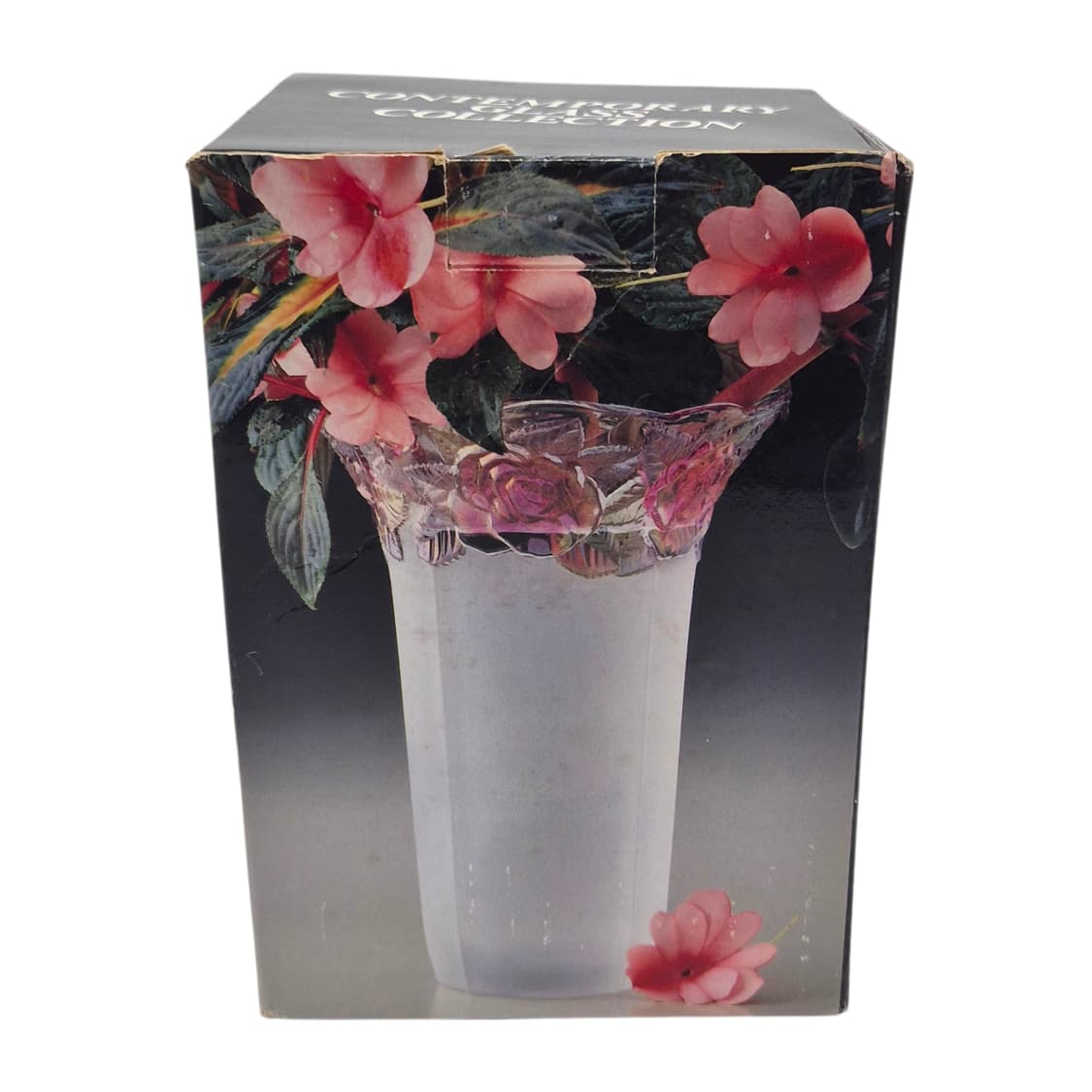 90s 소가 컬러 로즈 불투명 러플 기둥 꽃병 상품이미지2