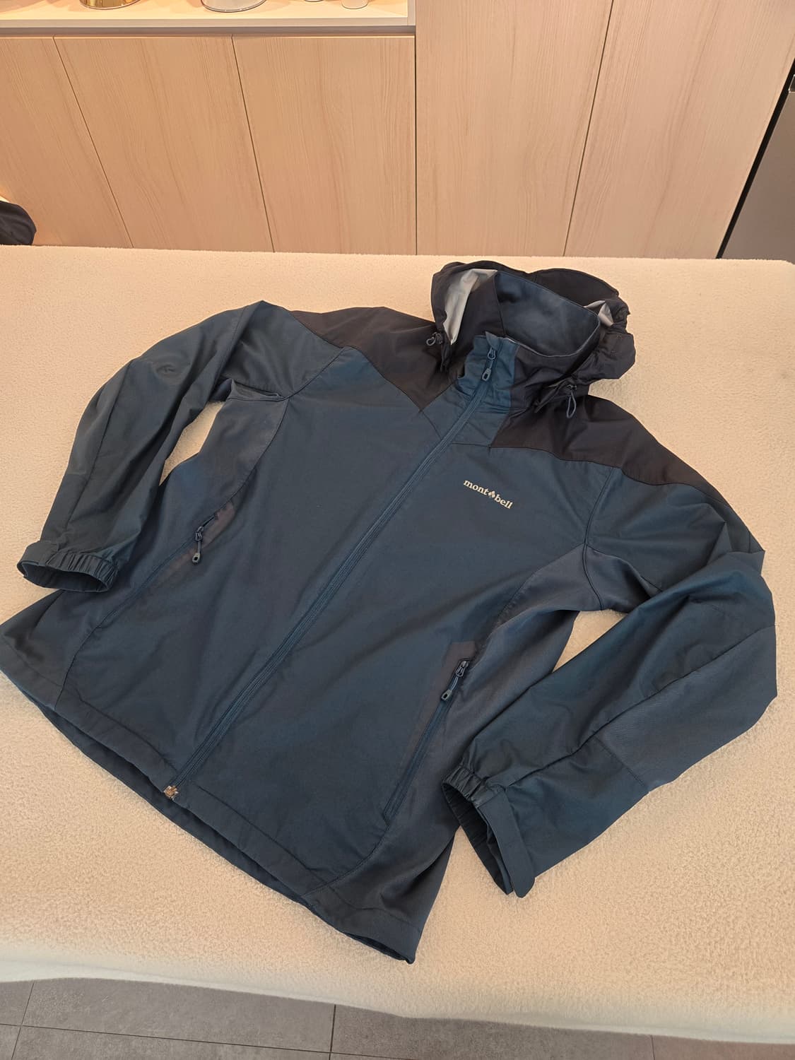 몽벨 바람막이 후드 자켓 블루 110 상품이미지1