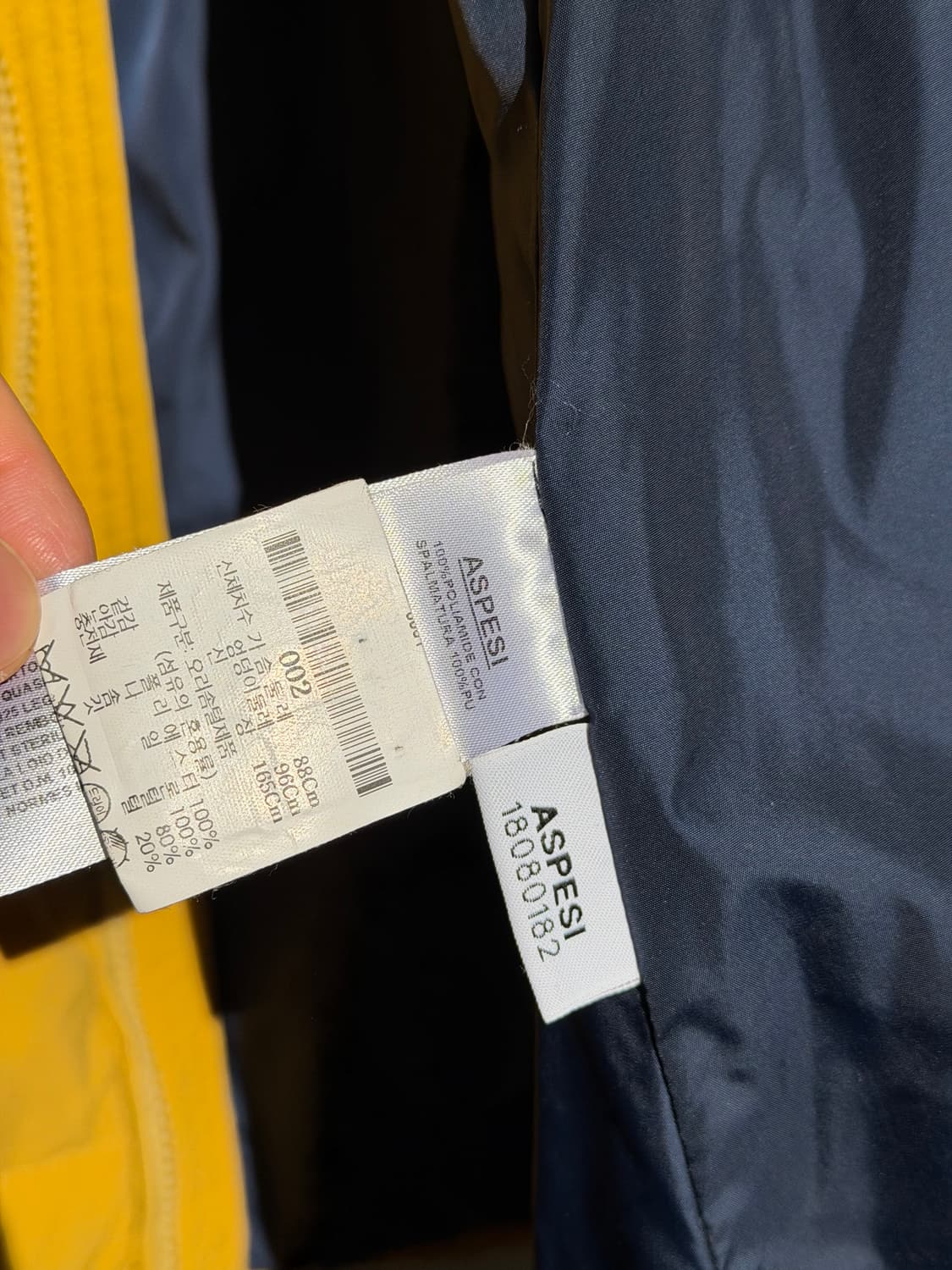 Aspesi 구스 다운 옐로우 패딩 점퍼 S 상품이미지7