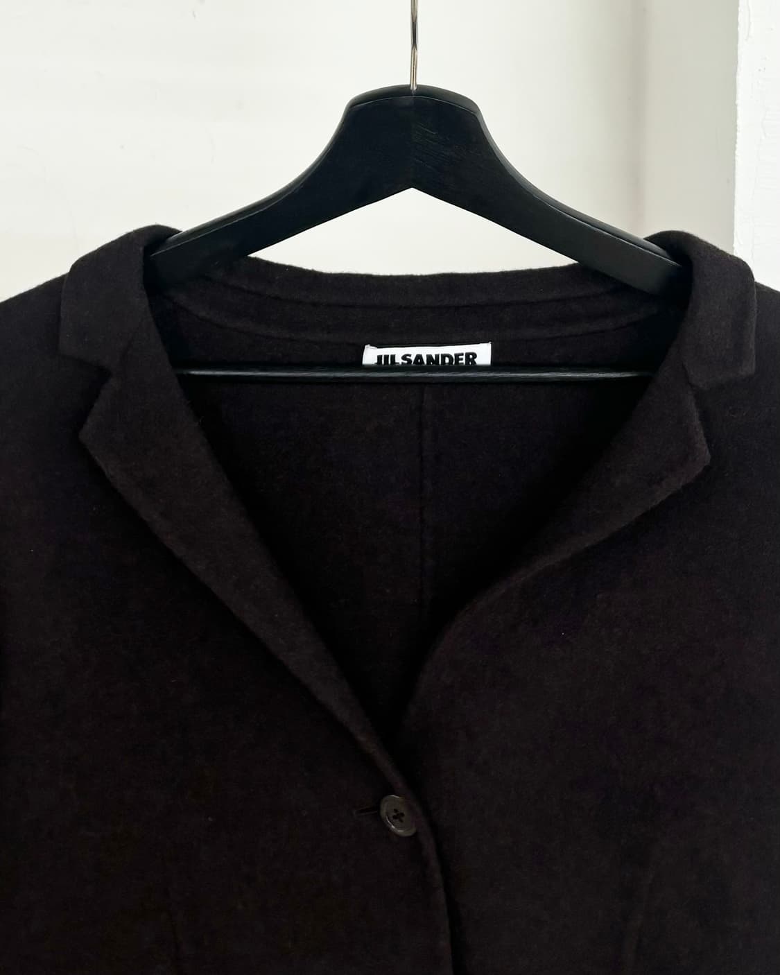 질 샌더 딥 브라운 캐시미어 크롭 자켓 상품이미지2