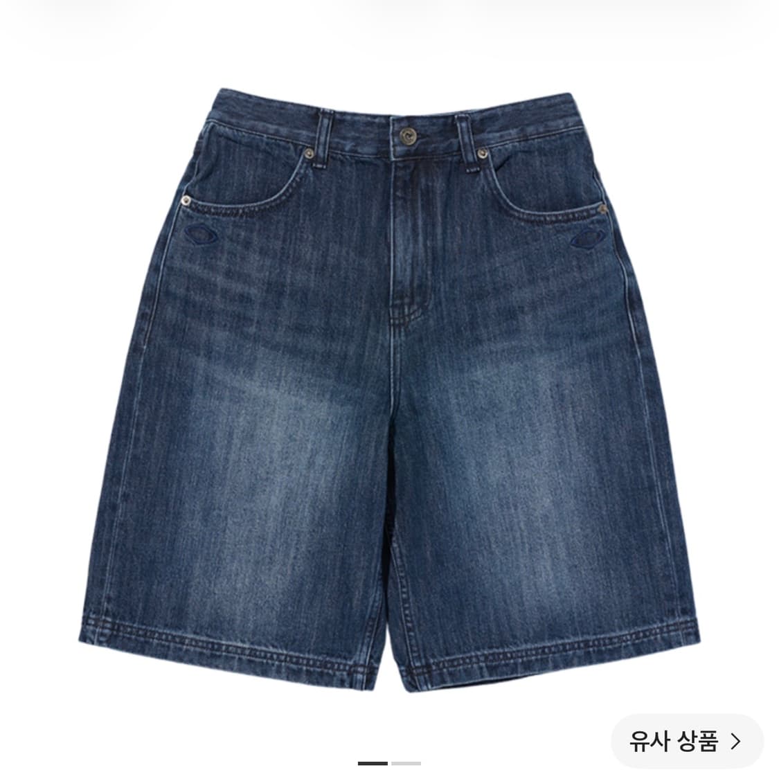 미스치프 데님 버뮤다 팬츠 인디고 S 상품이미지1