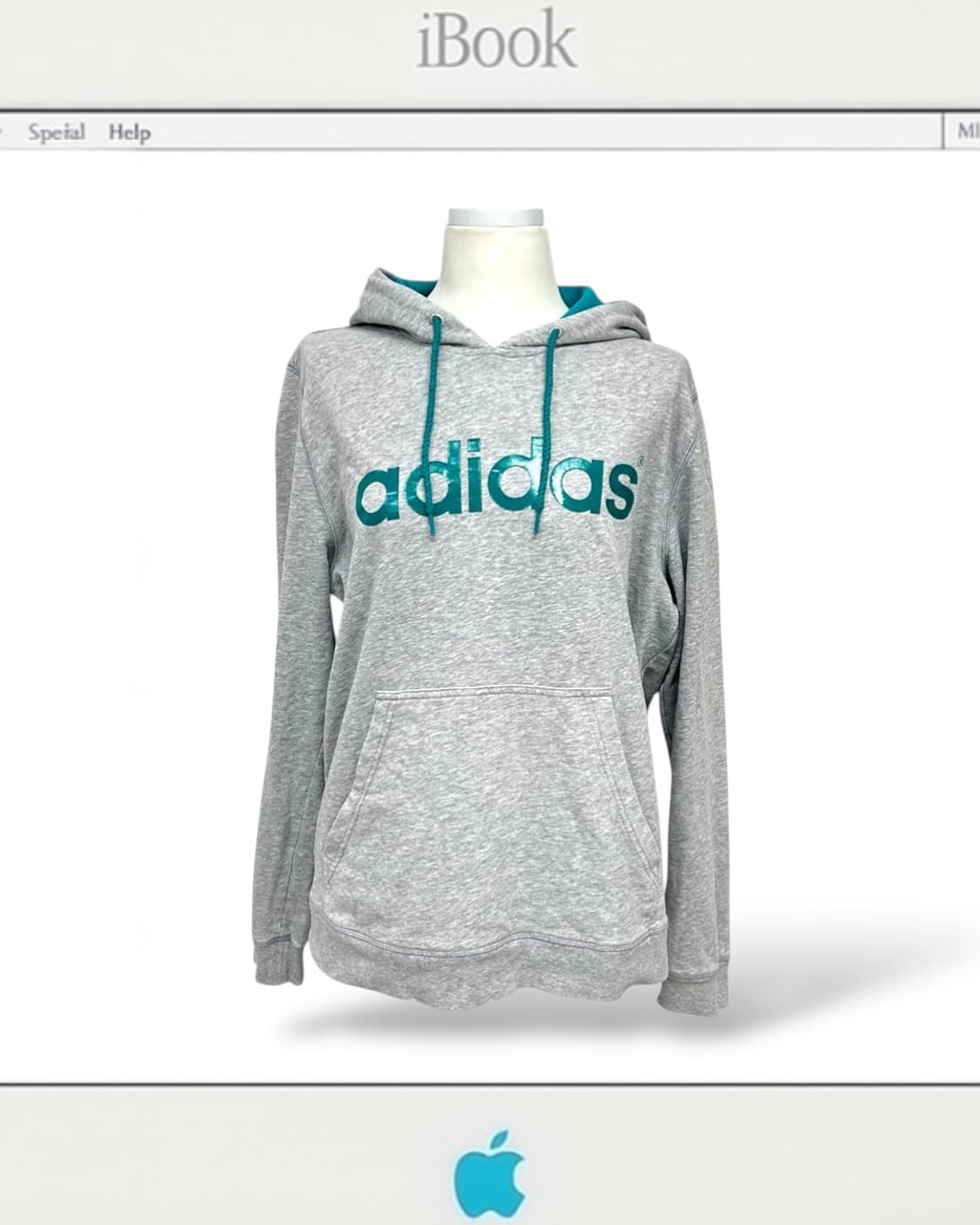 Adidas logo hoodie in heather grey  상품이미지1
