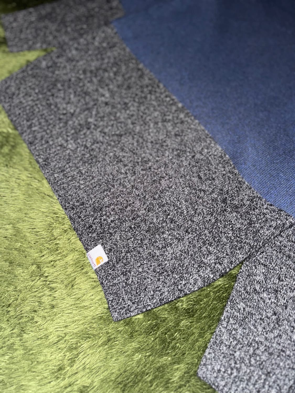 [L] 칼하트 WIP 투톤 WELCH 스웨터 니트 네이비 그레이 상품이미지5