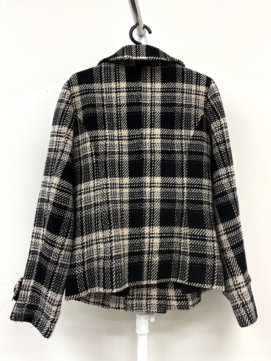 빈티지 블랙 하프 코트 울 자켓 상품이미지7