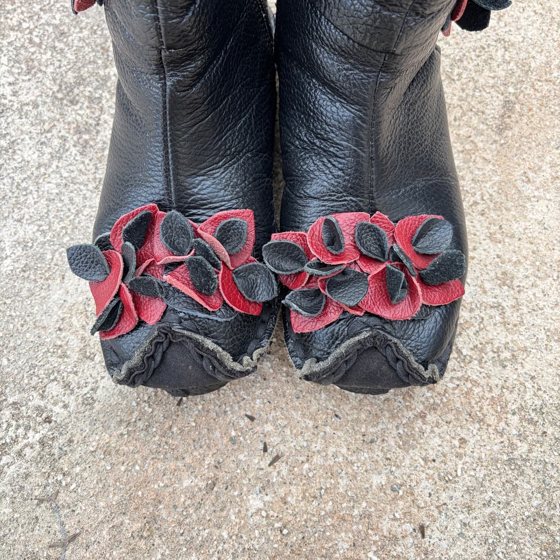 핸드 스티치 웨지 보헤미안 빈티지 앵클부츠 245 상품이미지4