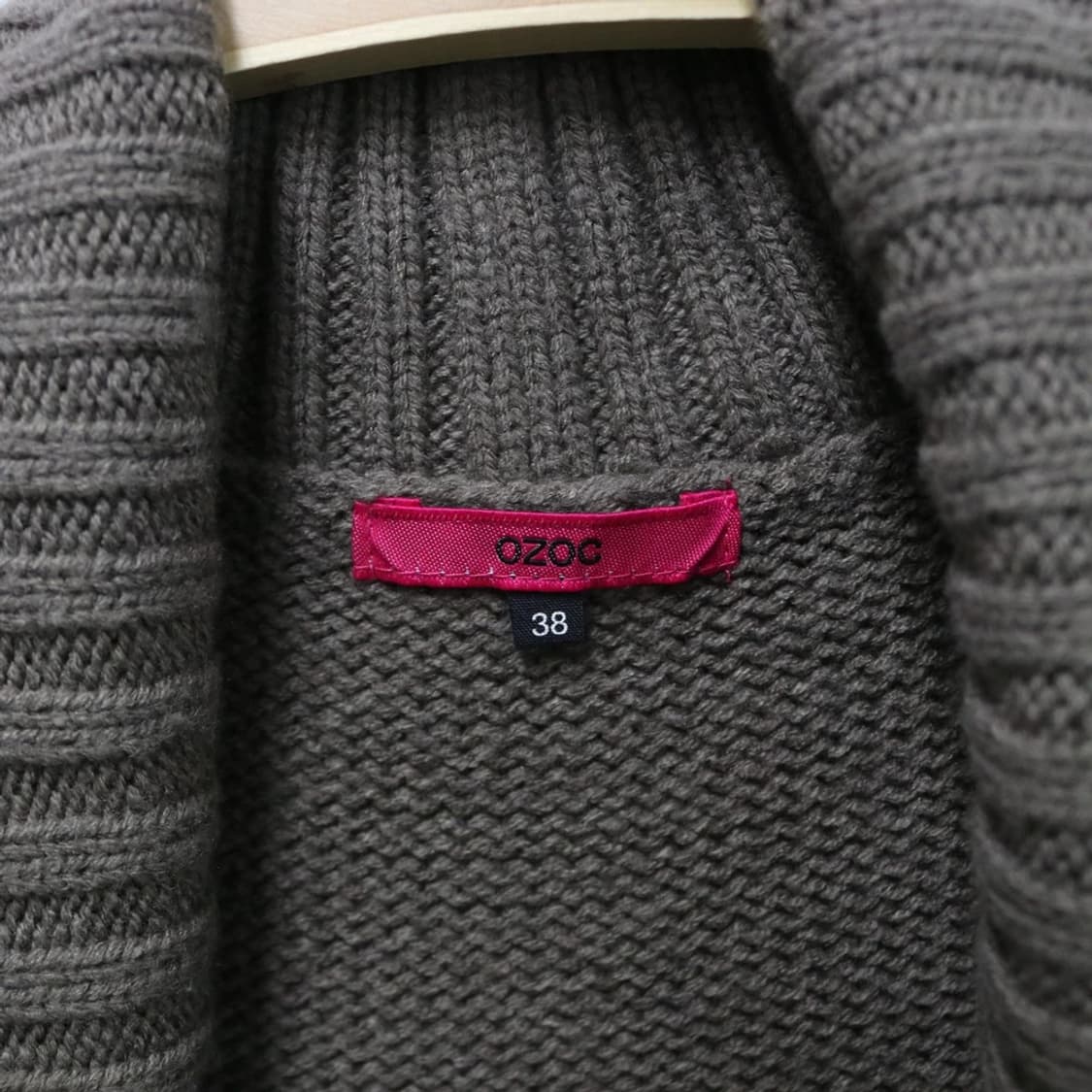 오조크 브라운 니트 롱 가디건 60423 상품이미지9