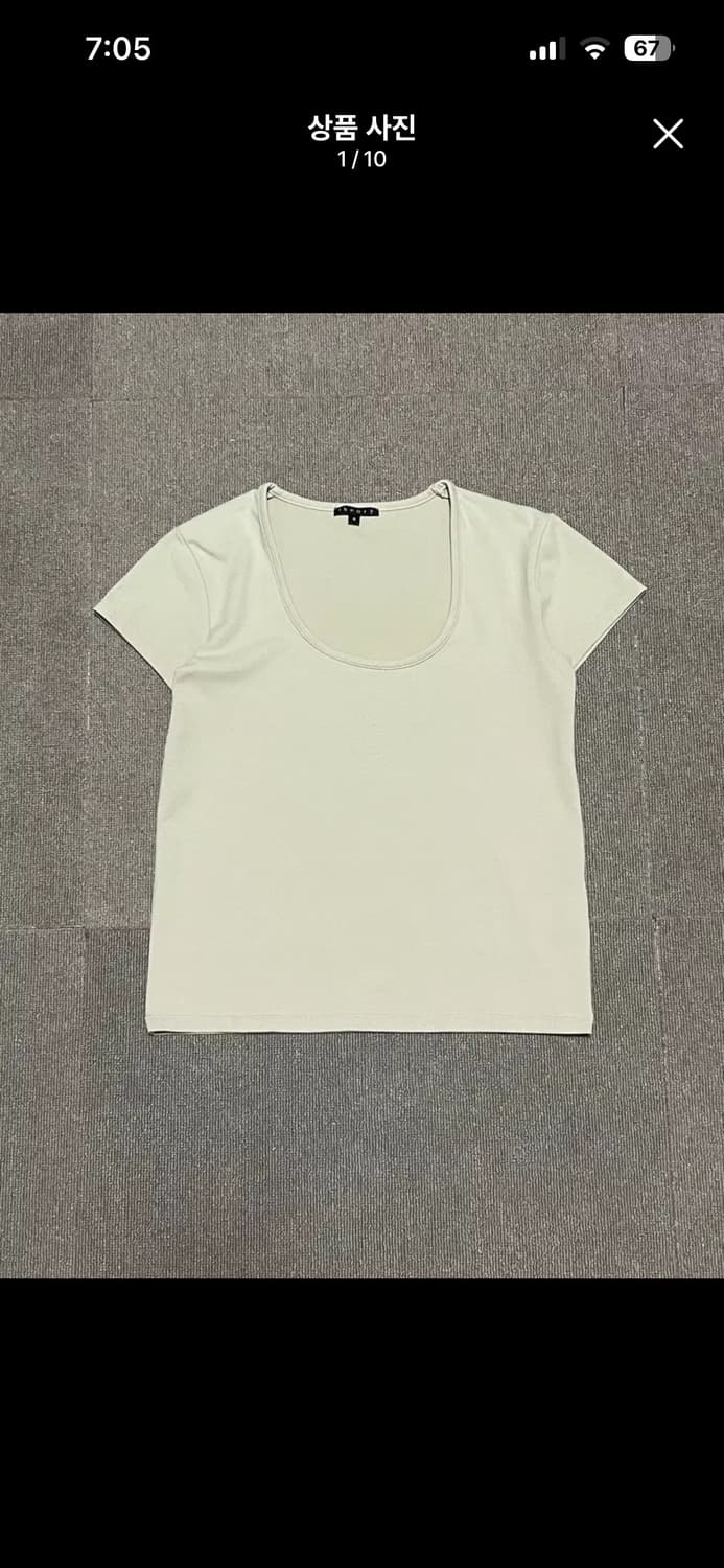 띠어리 스쿱넥 반팔 티셔츠 상품이미지1