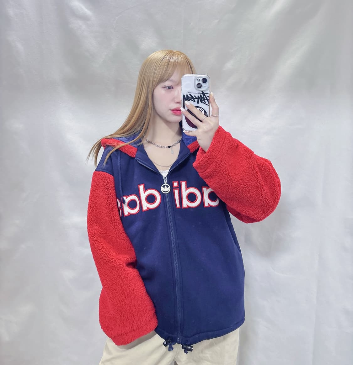 아디다스 90‘s JAPAN 빅로고 후리스 점퍼  상품이미지1