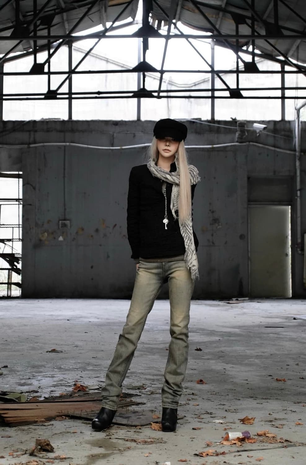 Curved crinkle shirt 상품이미지7