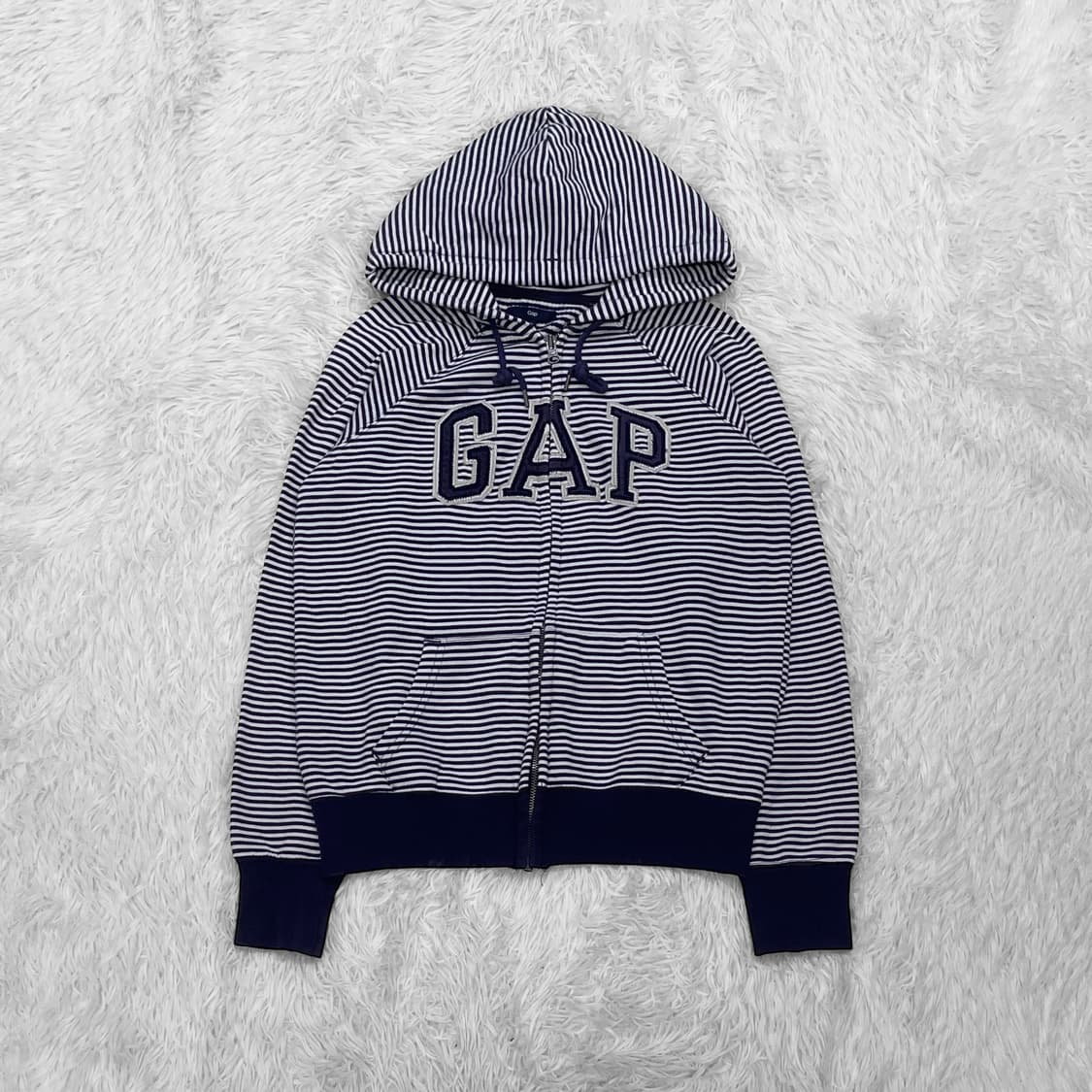 갭 Gap 스펠 로고 스트라이프 후드집업 상품이미지2