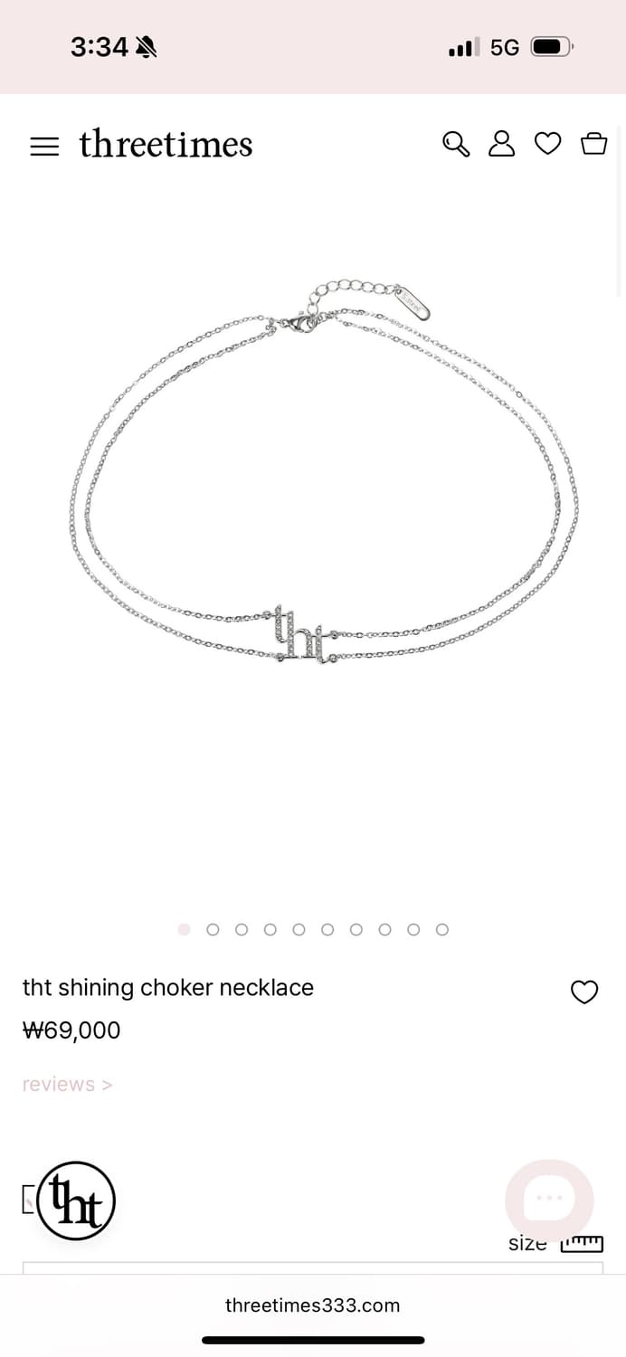 쓰리타임즈 초커 tht shining choker necklace 상품이미지1