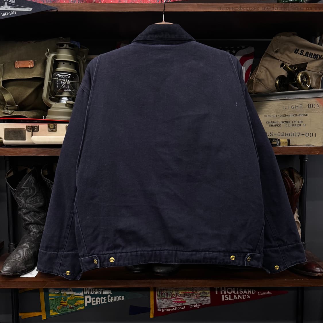 90s 트라이마운틴 퀼팅 라이닝 헤비 캔버스 디트로이트 워크 자켓 상품이미지2