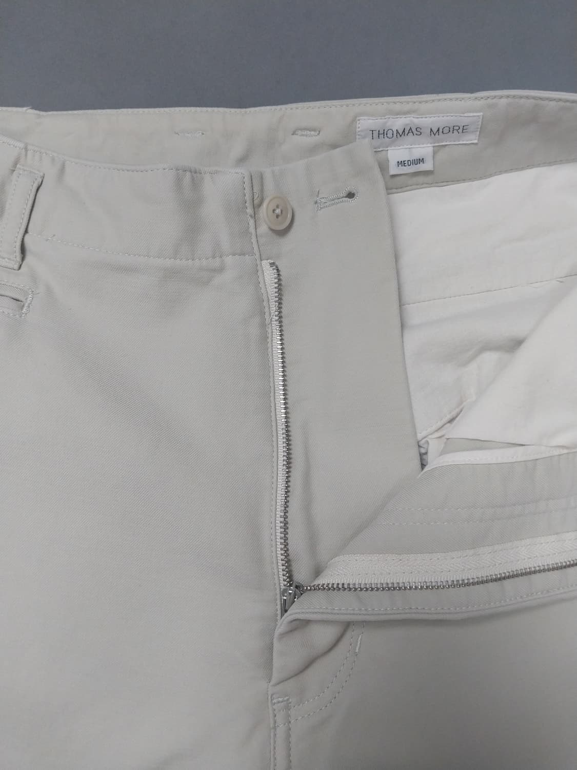 [M] 토마스모어 와이드 핏 치노 팬츠 아이보리 상품이미지6