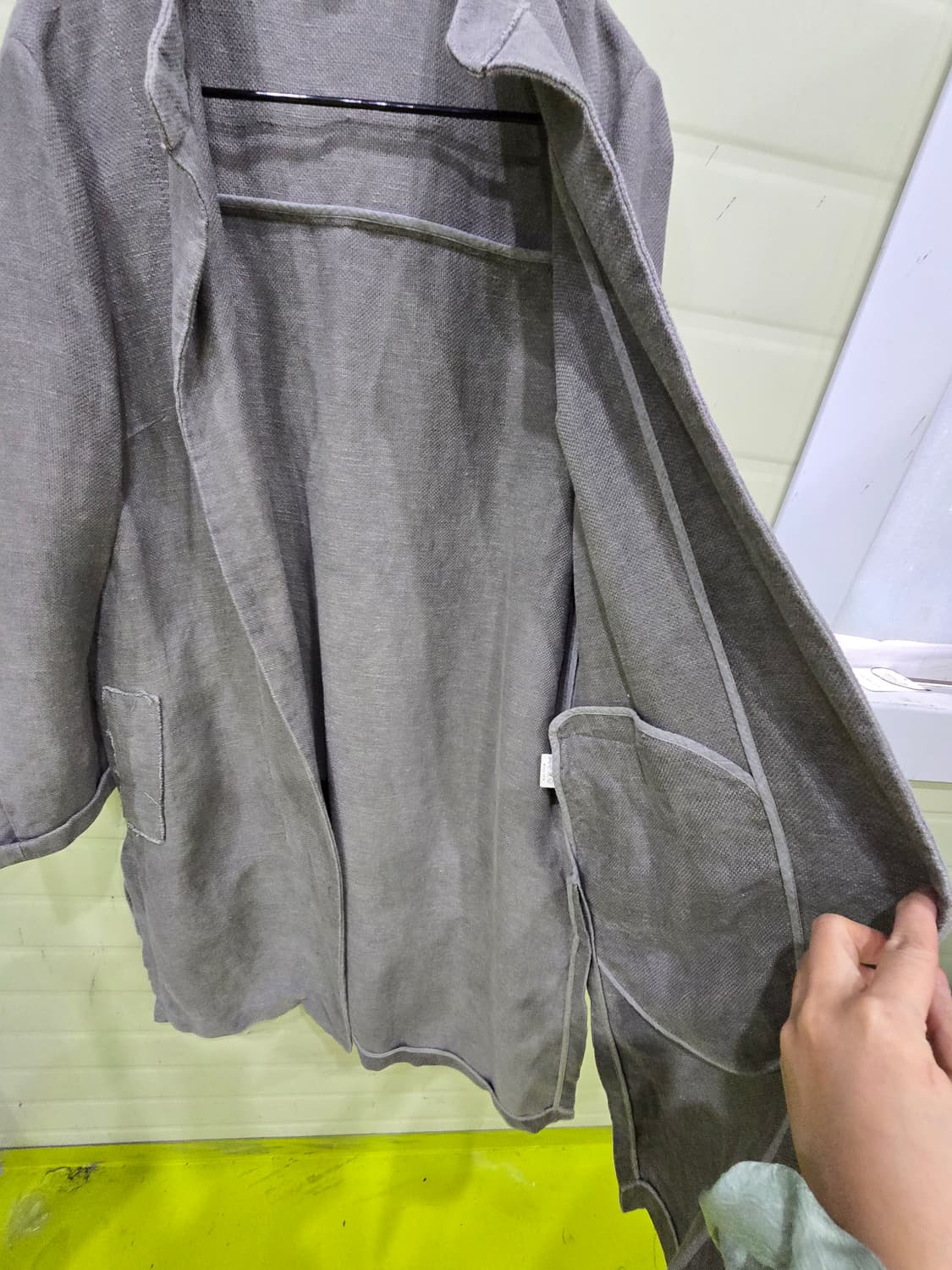 BOTTICELLI 보티첼리 린넨 롱 코트 그레이 상품이미지5