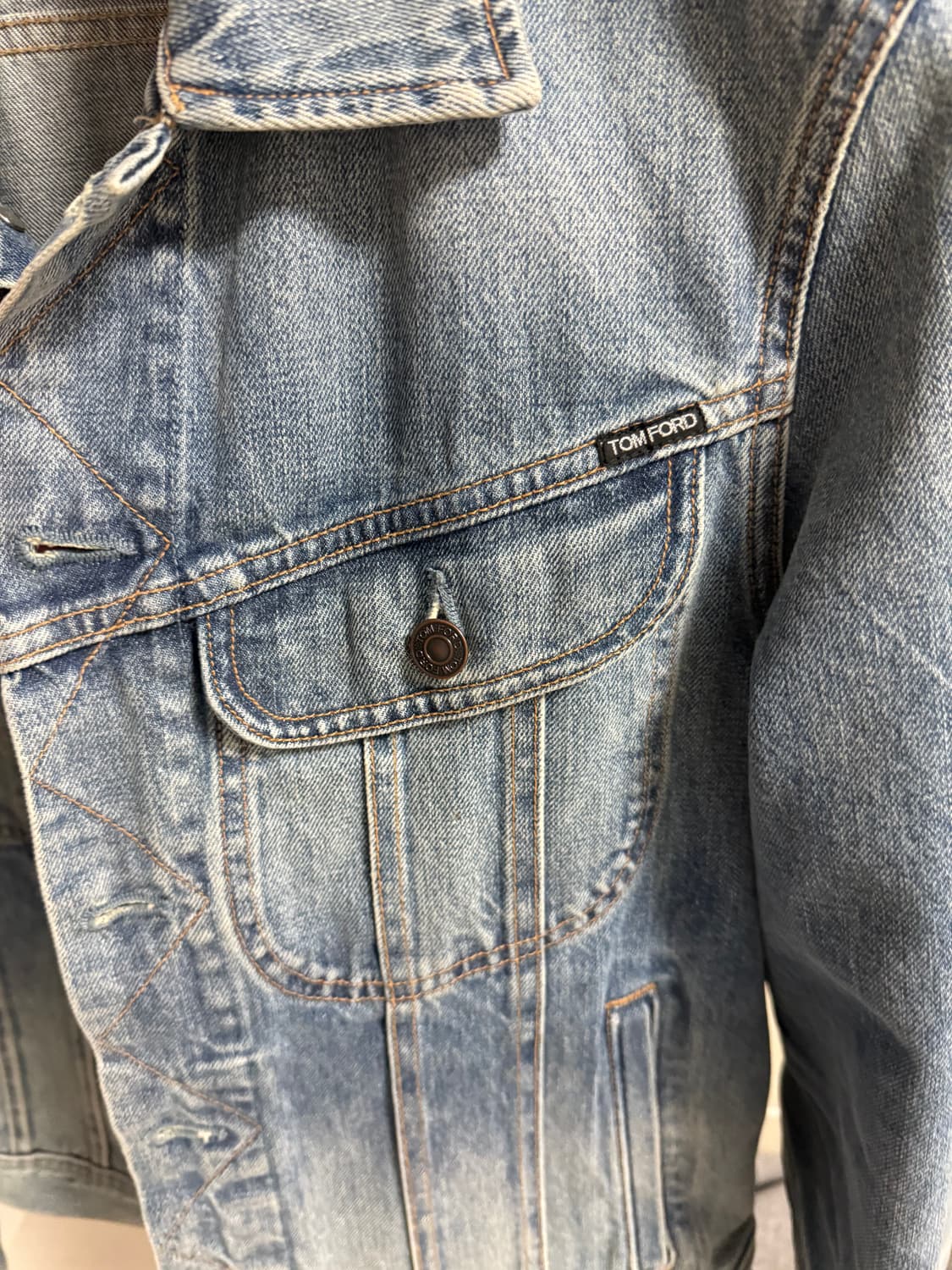 톰포드 / 웨스턴 포켓 데님 트러커 자켓, 중청 / M 상품이미지4