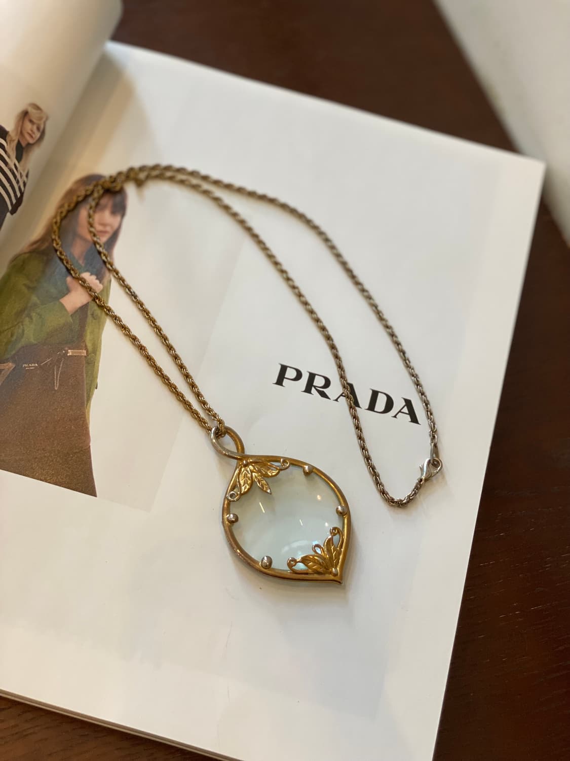 유럽 앤틱 골드프레임 빈티지 롱 목걸이 상품이미지3