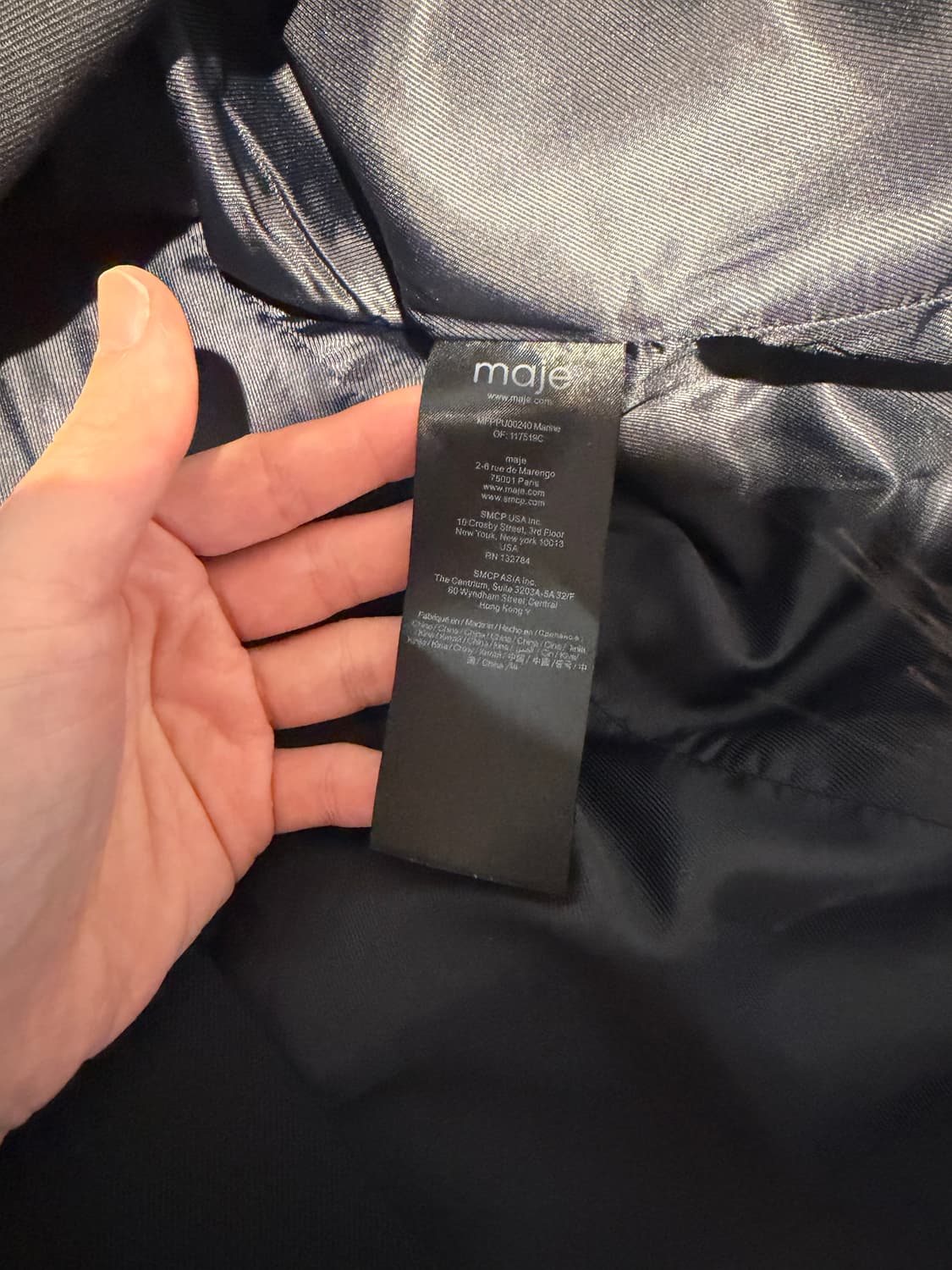 마쥬 체인 블레이저 자켓 네이비2 상품이미지3