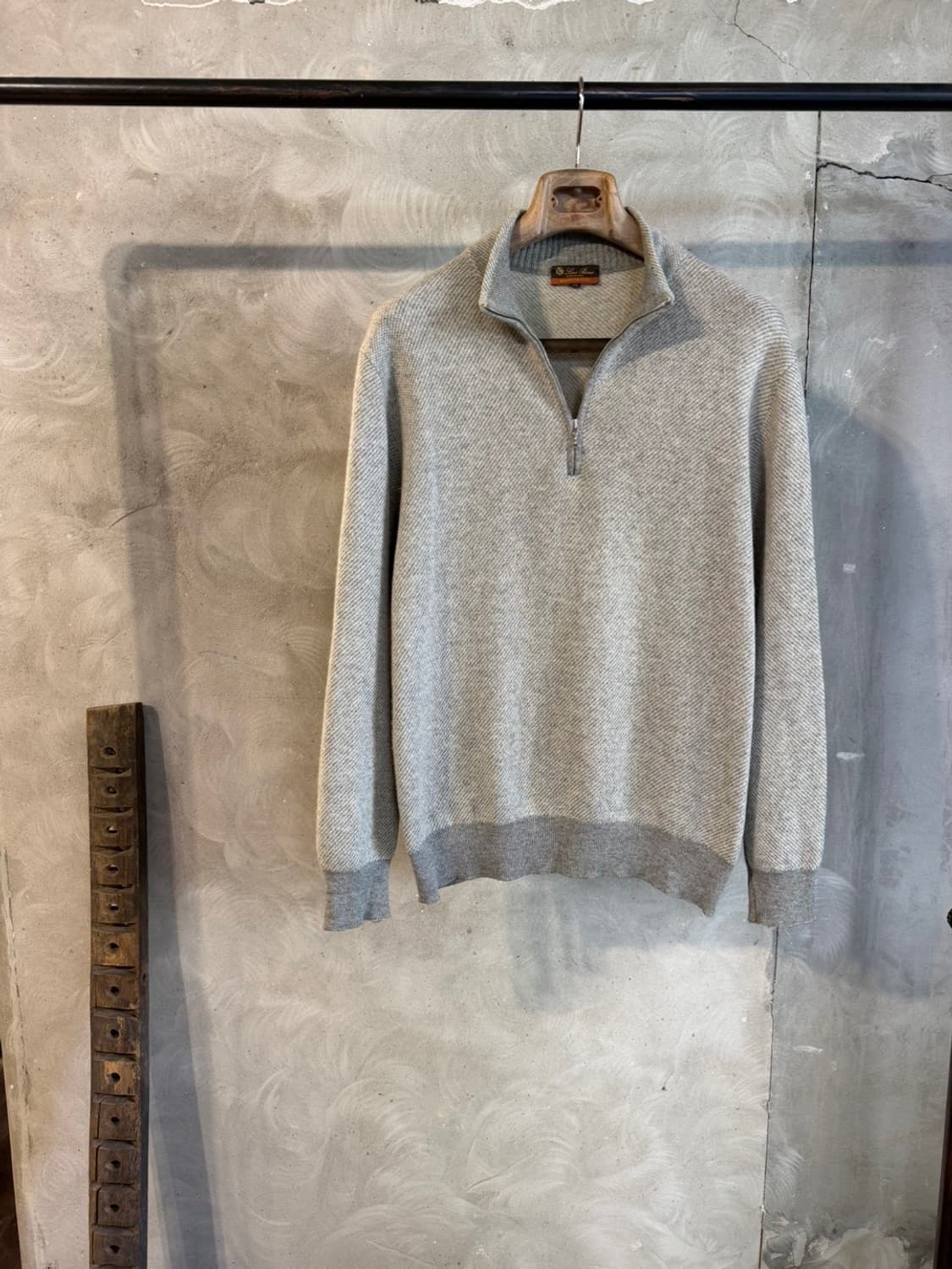 로로피아나 로드스터 풀 캐시미어 짚업 니트 105 상품이미지1