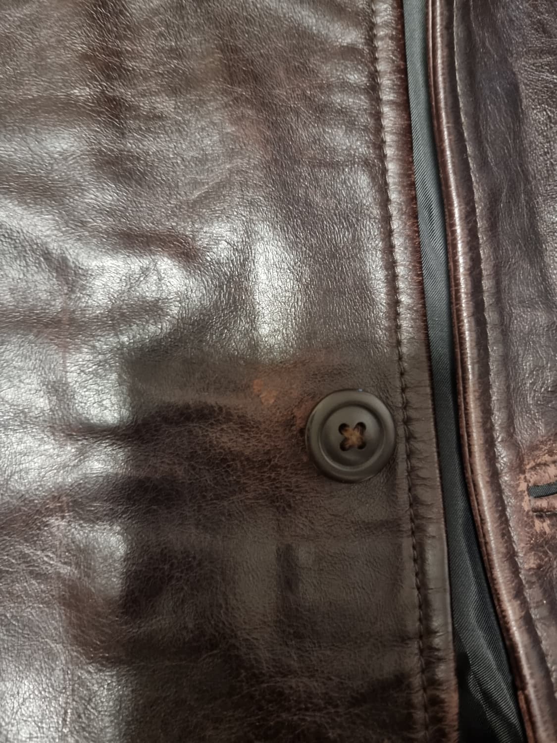 올드 갭 old gap 빈티지 레더 카코트 다크 브라운 L 상품이미지6