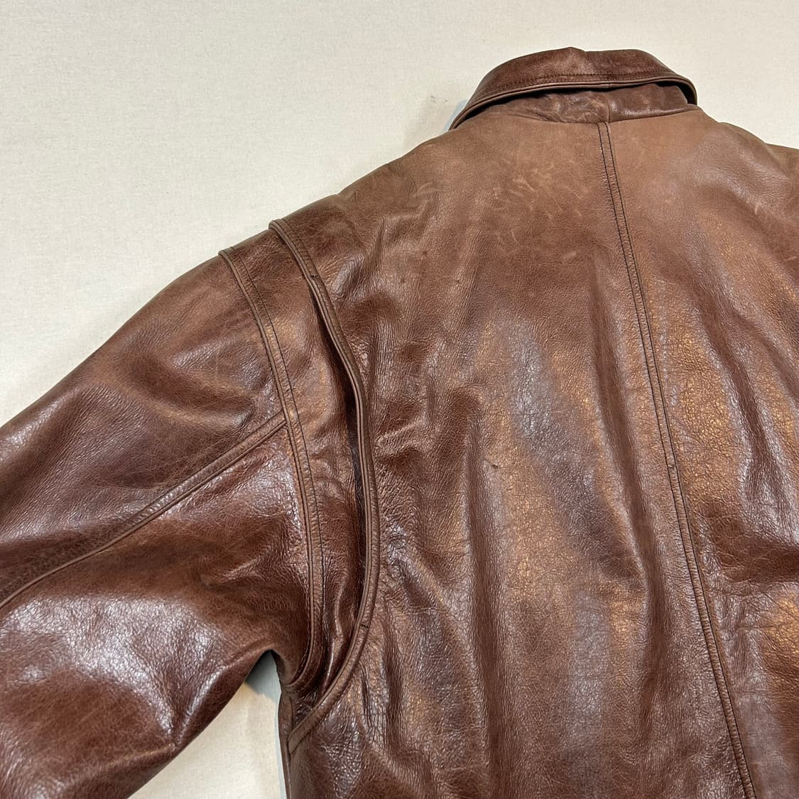 L) SOCCORSO 소가죽 무스탕 레더 자켓 상품이미지6