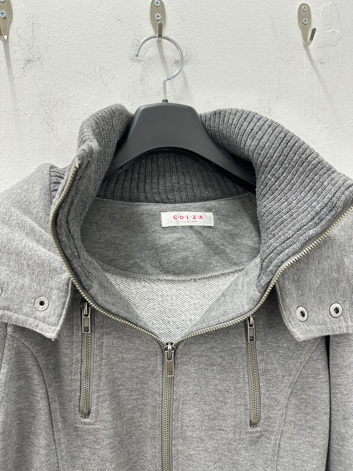 Colza vintage hooded knit zip up y2k 상품이미지6