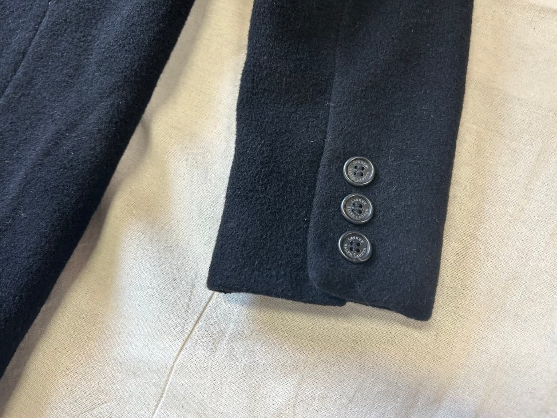 블랙 싱글 울 코트  상품이미지6