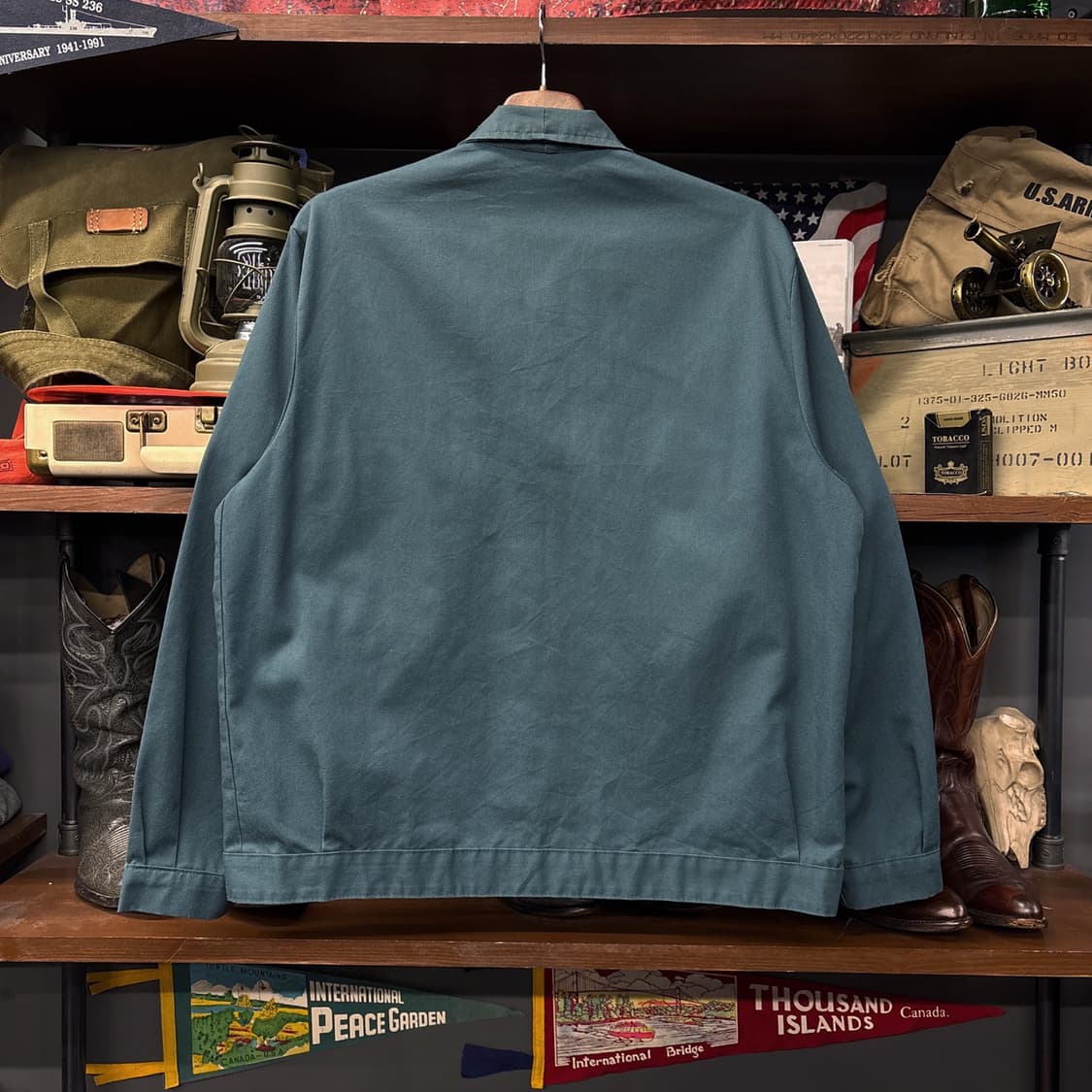 Rare 80s 프렌치 워크 집업 자켓 레어 컬러 지퍼포켓 N325 상품이미지2