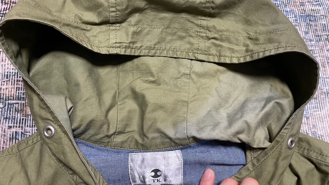 JPN 00s 일본 빈티지 y2k 모리걸 아메카지 올리브 더플 후드 자켓 상품이미지10